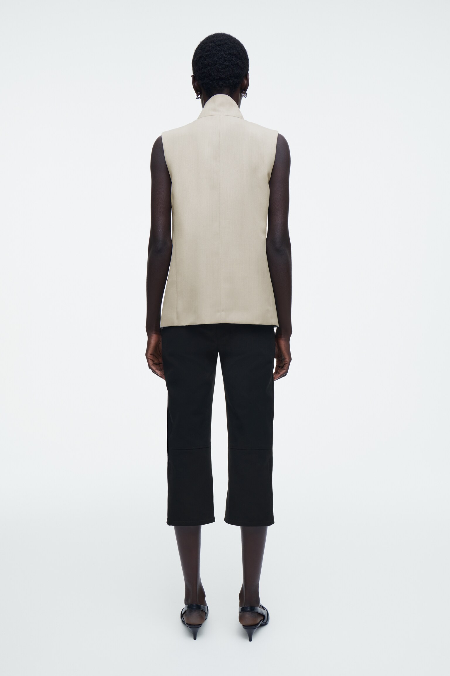 LONG GILET EN LAINE - CAPPUCCINO - 6