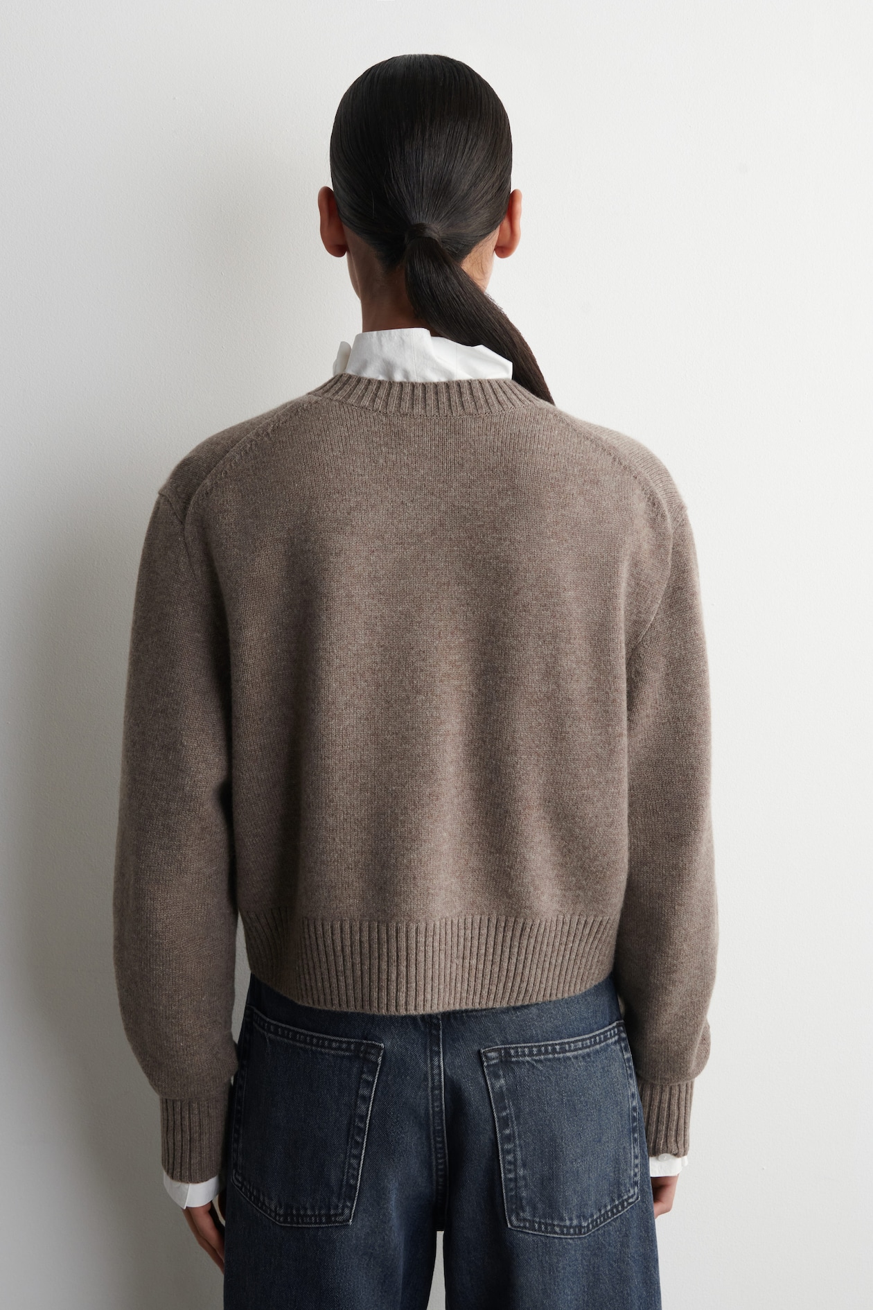 MERINO WOOL SWEATER — BEIGE MÉLANGE