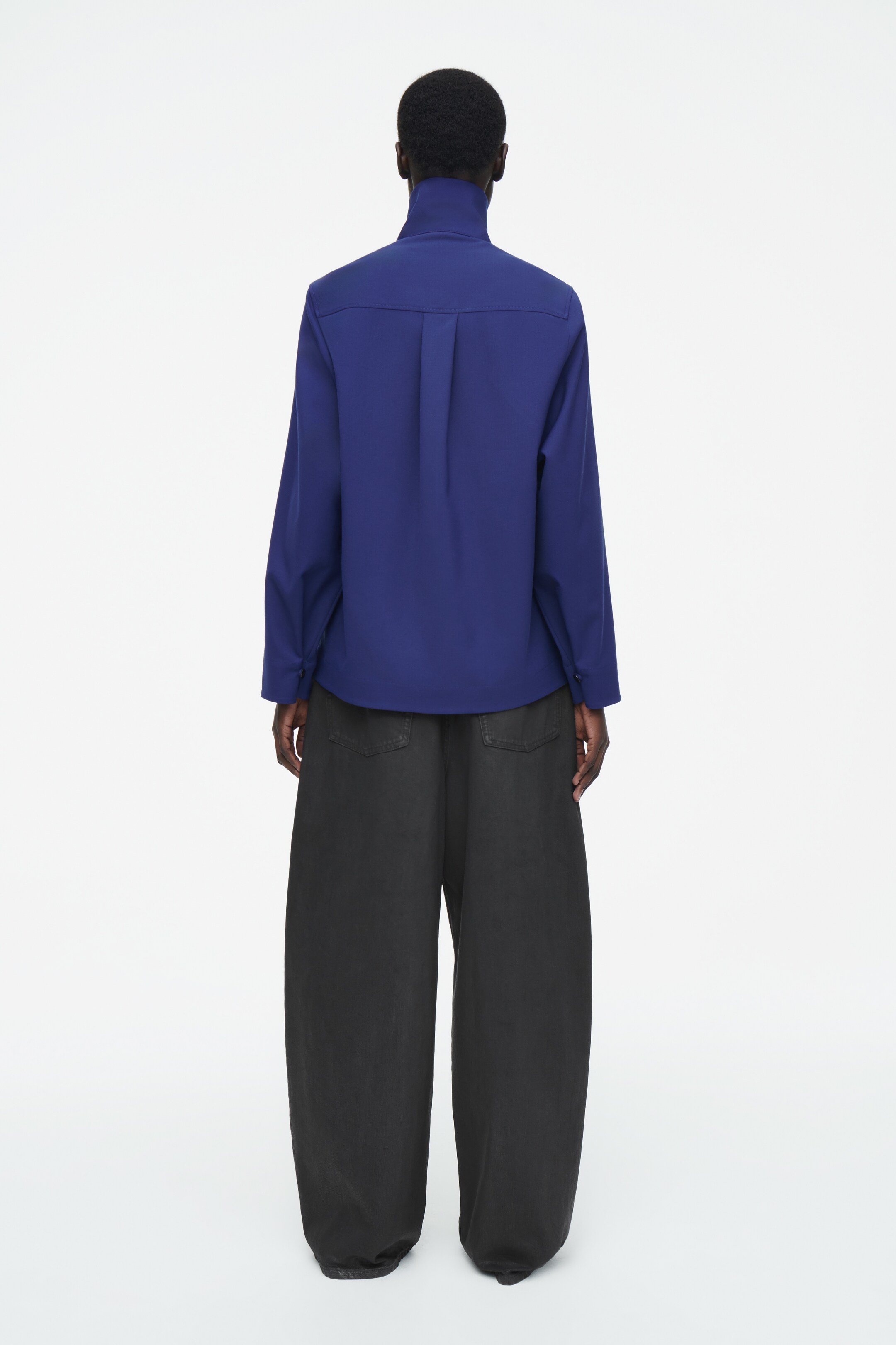 View larger image: WOOL-BLEND HALF-ZIP BLOUSE - BLUE - Ladies | H&M GB 6