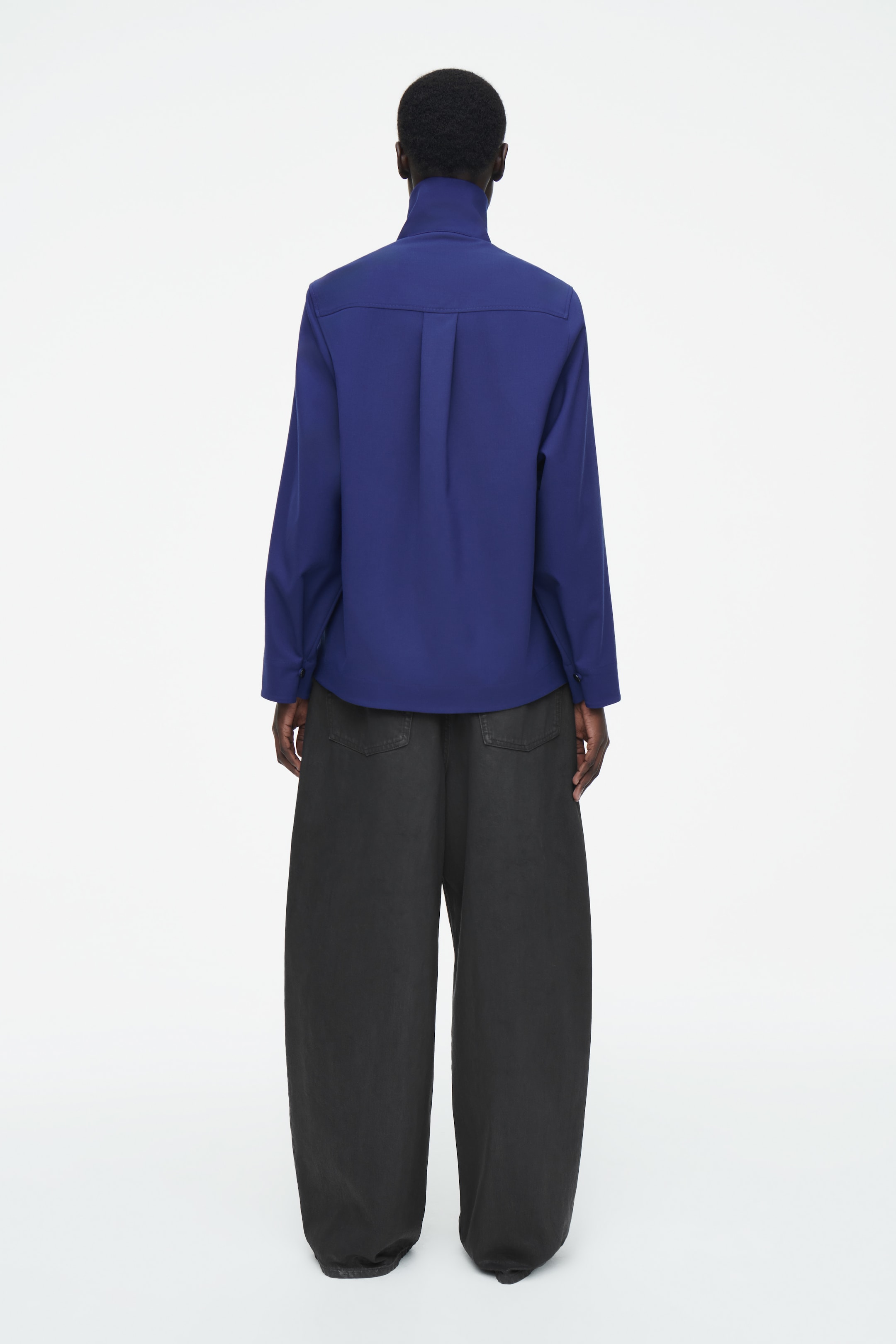 Agrandir l'image: BLOUSE DEMI-ZIPPÉE EN LAINE MÉLANGÉE - BLEU - FEMME | H&M FR 6
