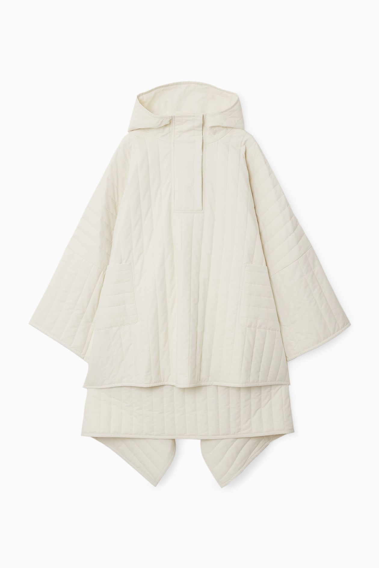 HOODED PADDED CAPE - OFF-WHITE | COS