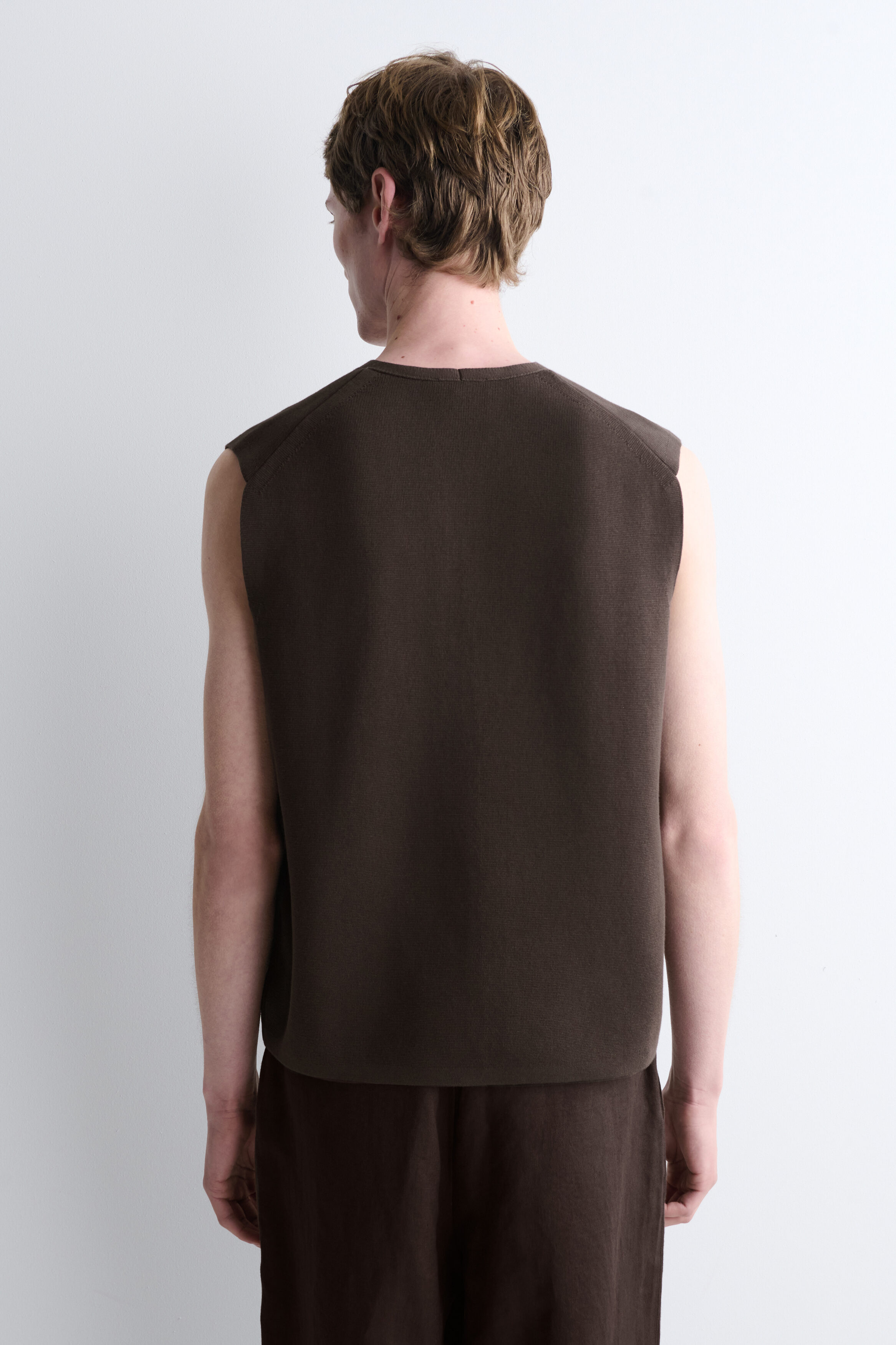 MILANO-KNIT VEST - BROWN | COS US