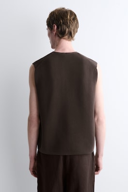 MILANO-KNIT WAISTCOAT — BROWN 5