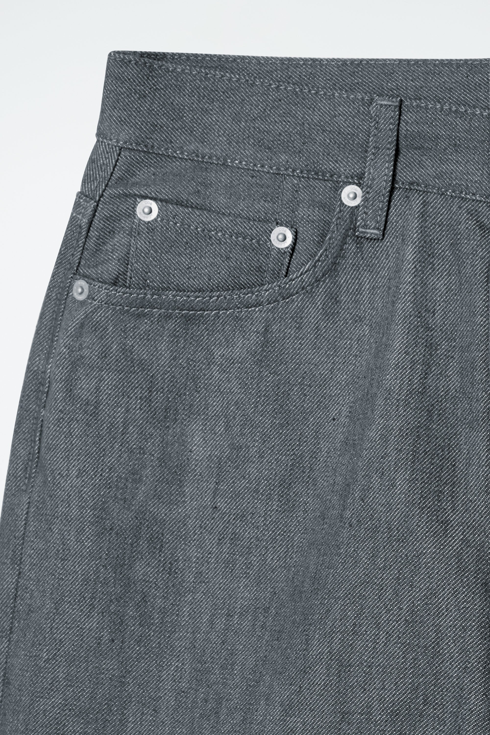 COLUMN STRAIGHT-LEG JEANS - RAW GRAY | COS US