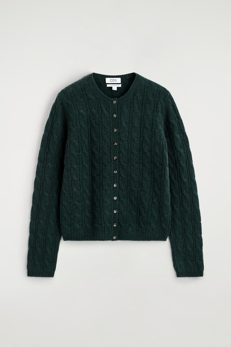 Cable-Knit Cashmere Cardigan