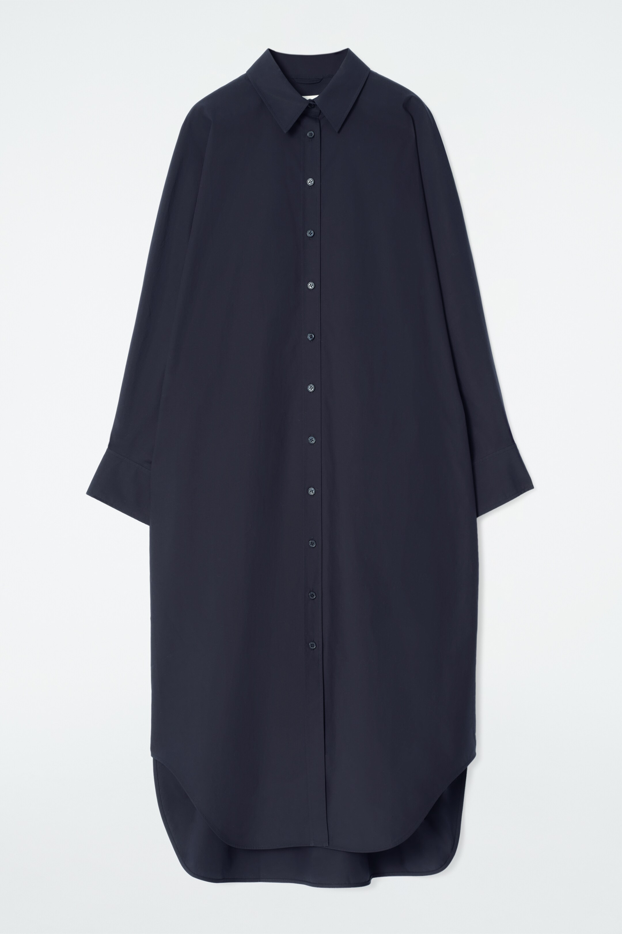 Vezi imaginea mai mare: ROCHIE CĂMAȘĂ RELAXATĂ DIN BUMBAC - BLEUMARIN - FEMEI | H&M RO 6