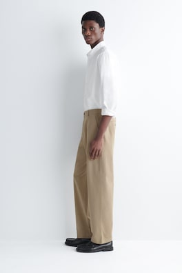 COTTON REGULAR-FIT STRAIGHT-LEG CHINOS — BEIGE 2