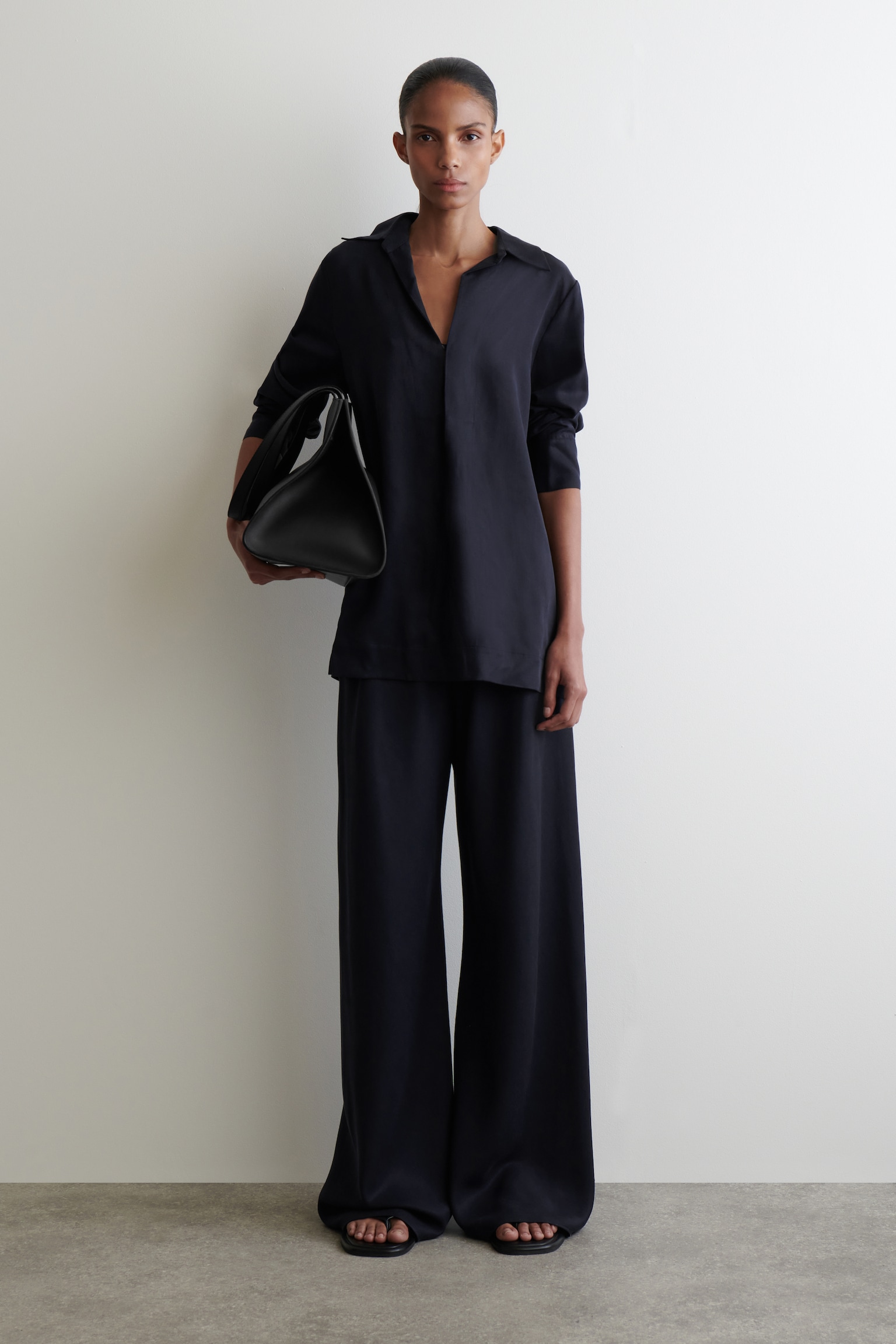 OPEN-COLLAR SHIRT - AZUL MARINO - 7