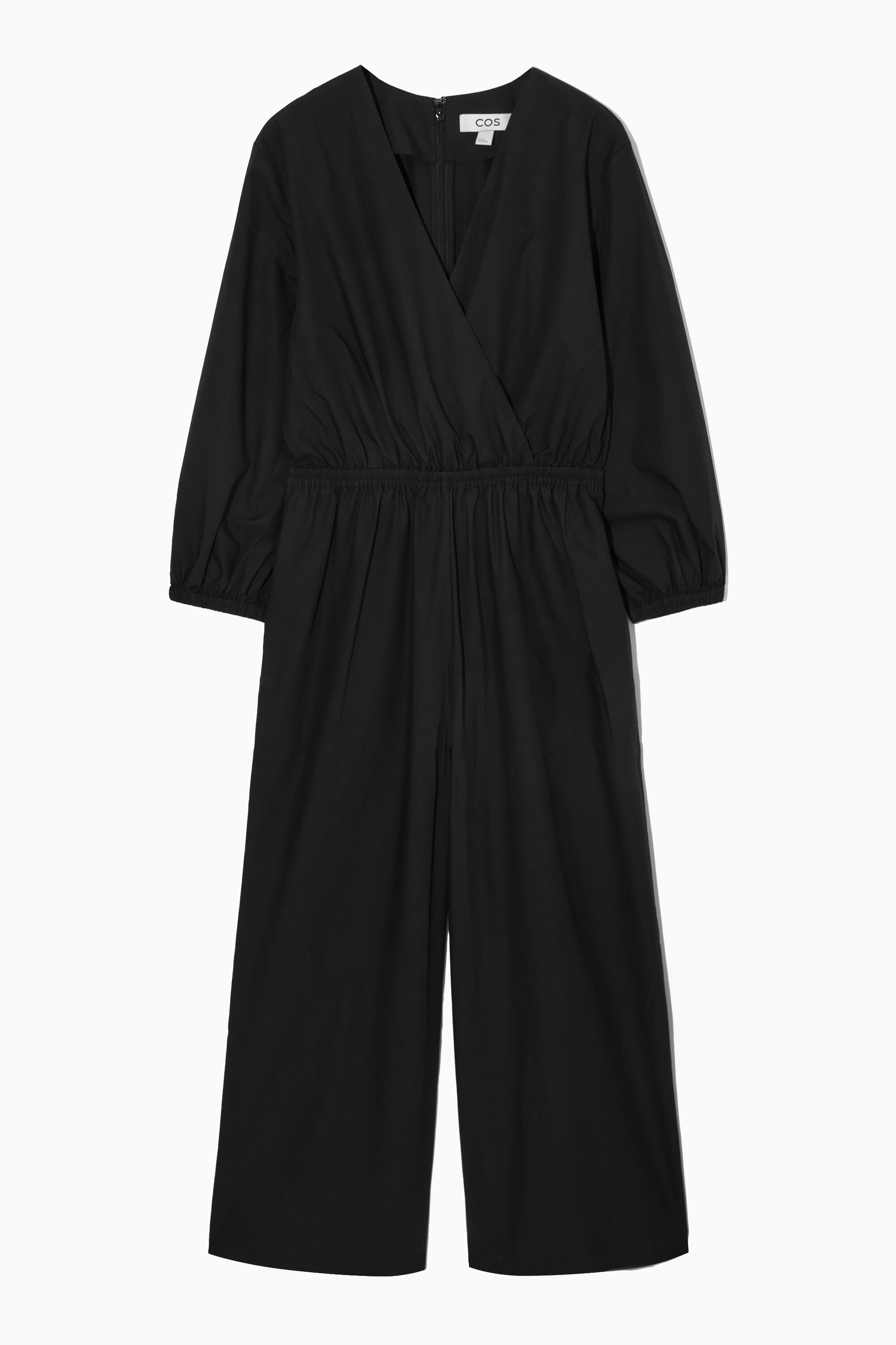 V-NECK CULOTTE JUMPSUIT - BLACK | COS