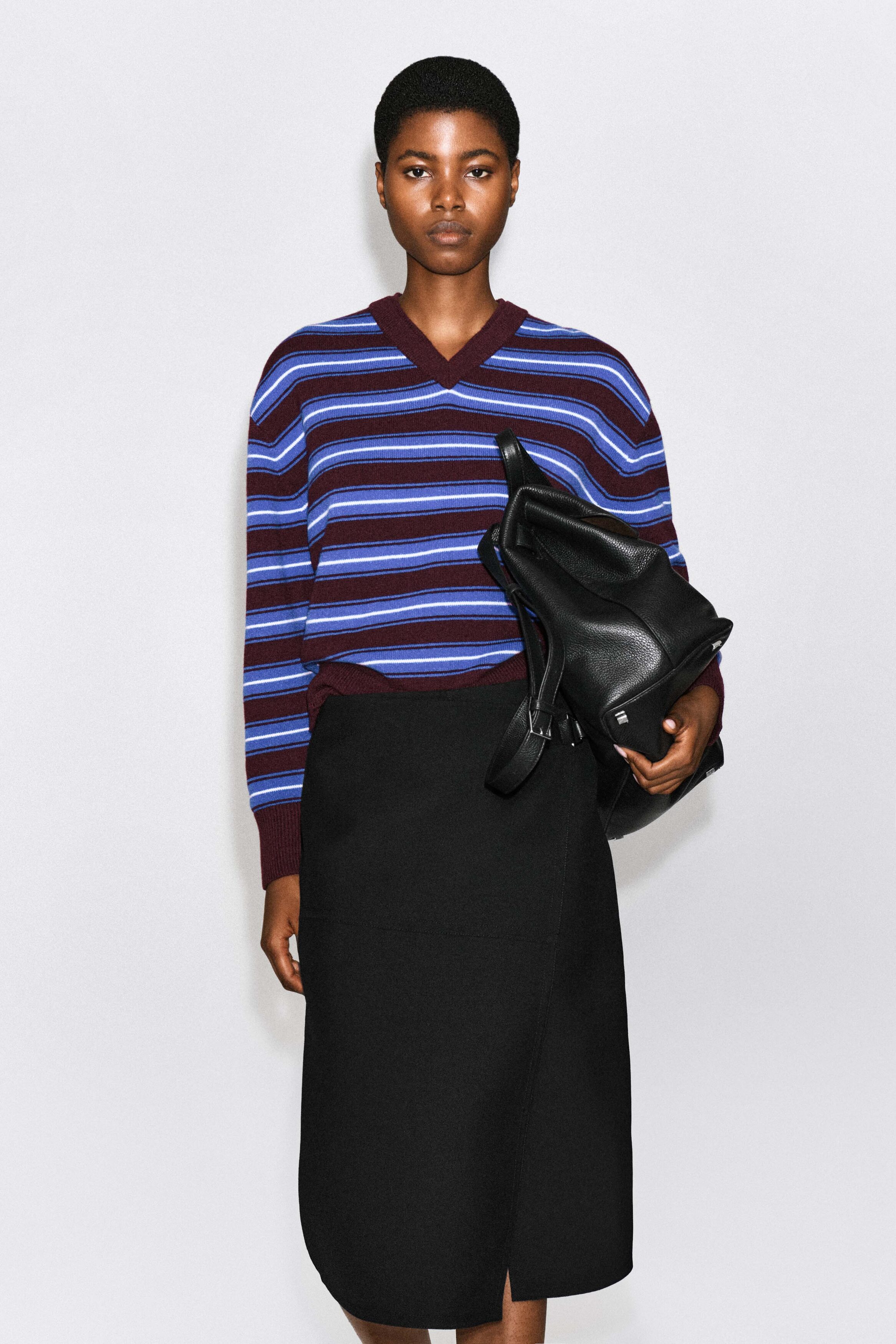Merino Wool Layered V-Neck Sweater by COS