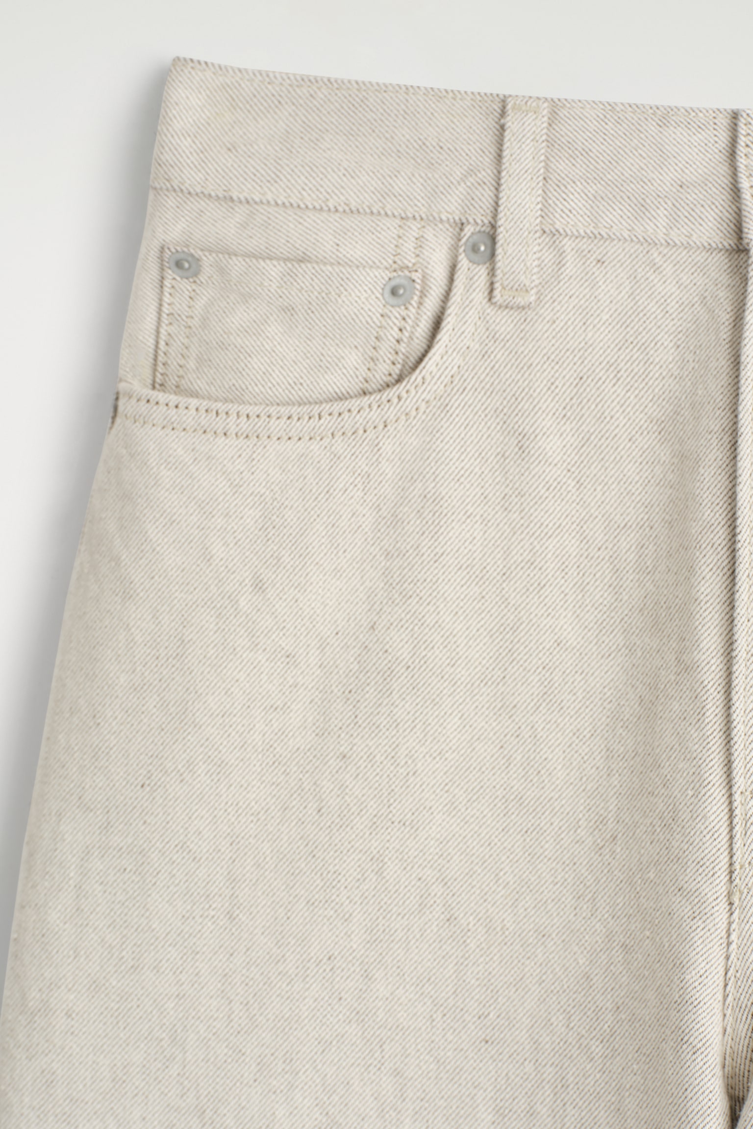 DIAL WIDE-LEG JEANS - LIGHT BEIGE - 5
