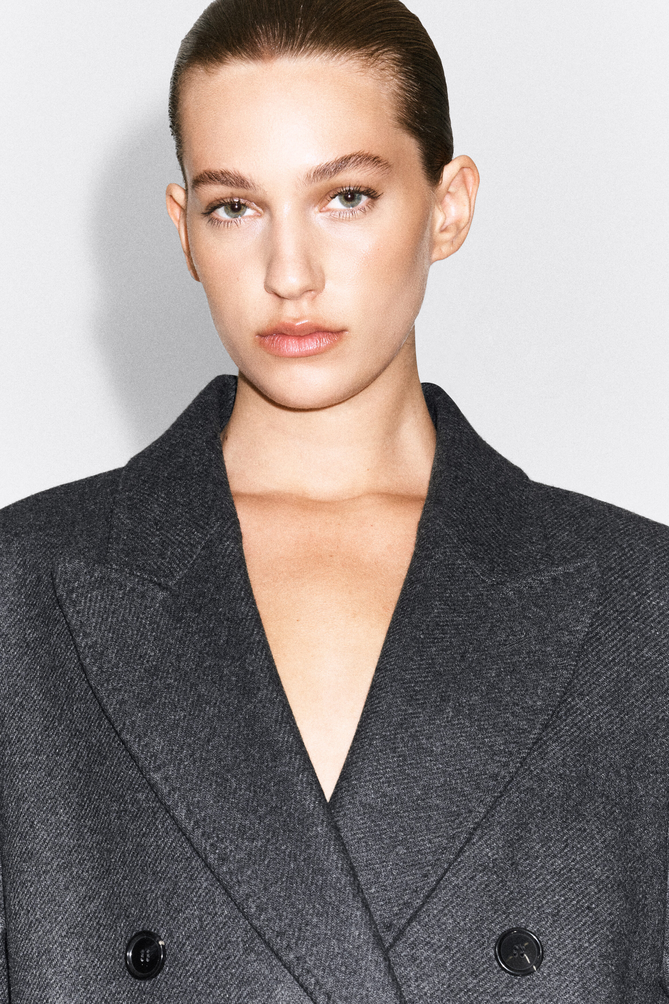 TAILORED WOOL-BLEND DOUBLE-BREASTED COAT - GRAY | COS US