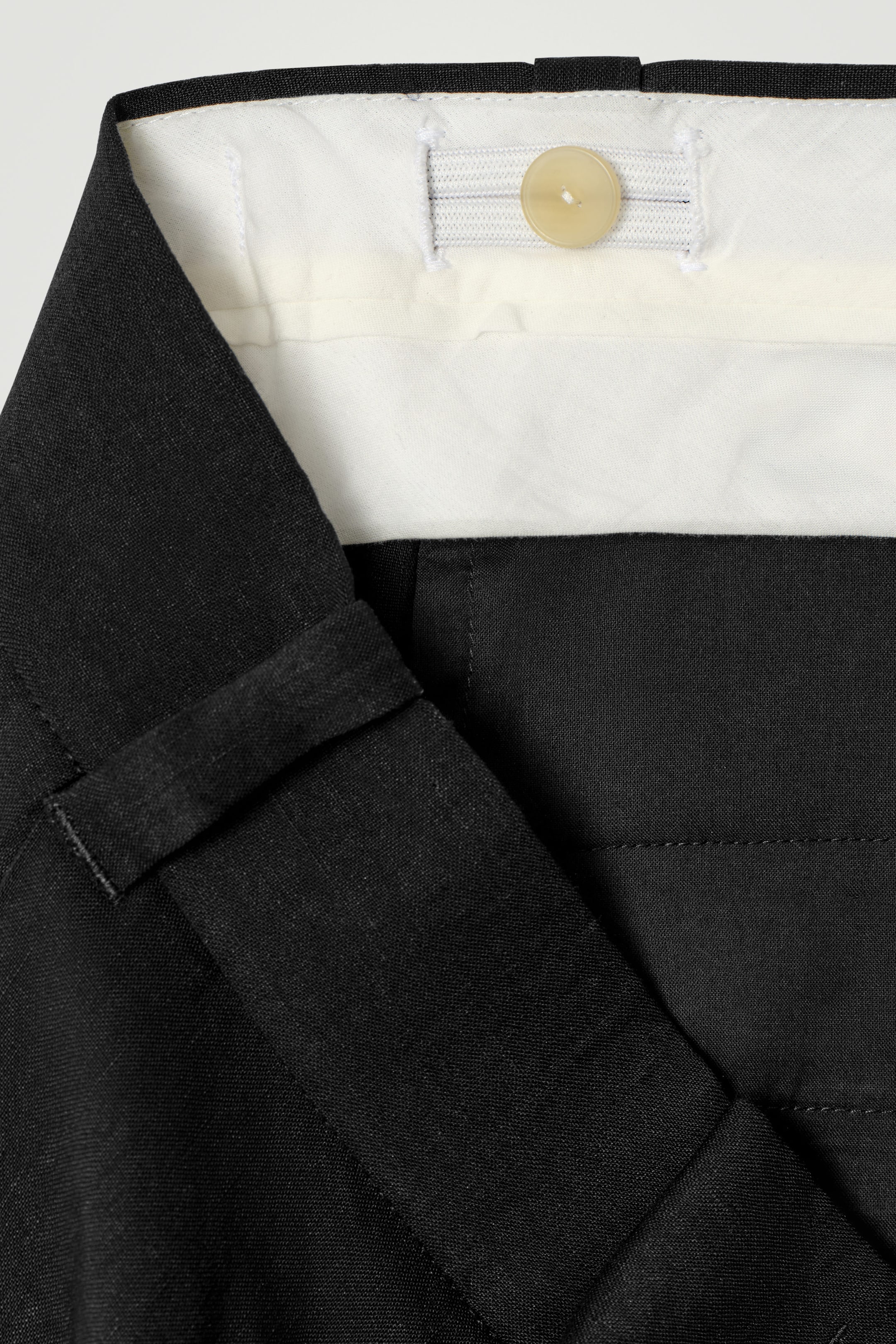 PANTALONI A GAMBA LARGA IN MISTO LINO