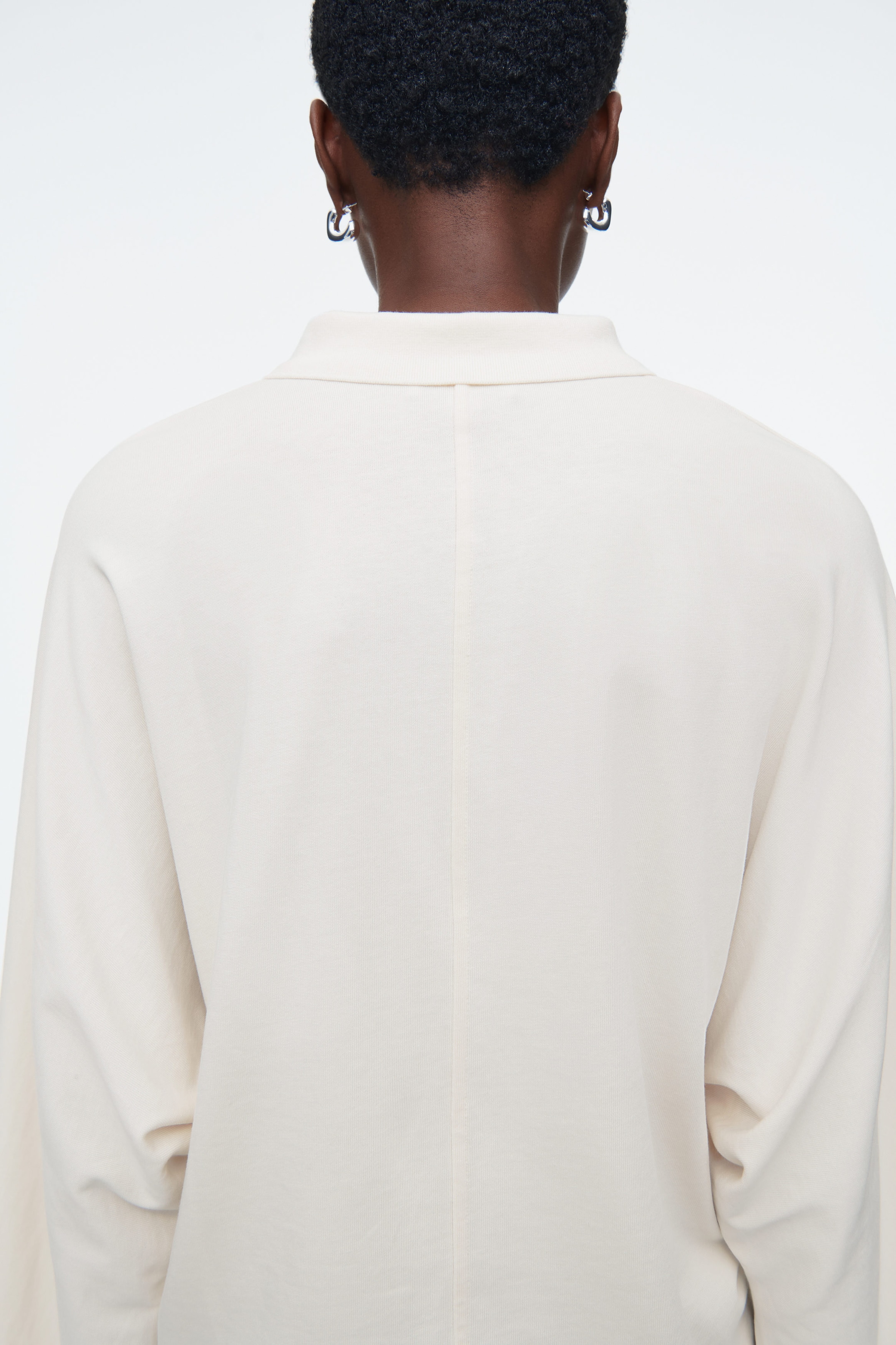 BOXY LONG-SLEEVED POLO SHIRT