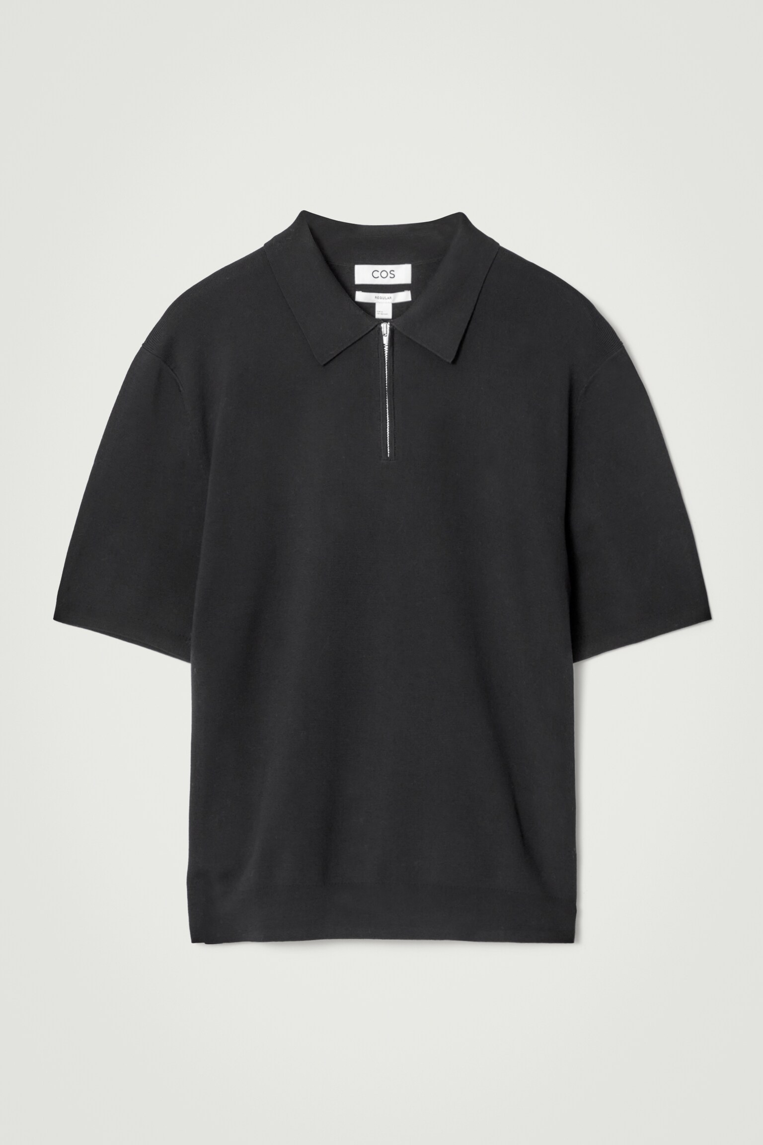 POLO REGULAR DEMI-ZIPPÉ EN MAILLE - NOIR/VERT - 2