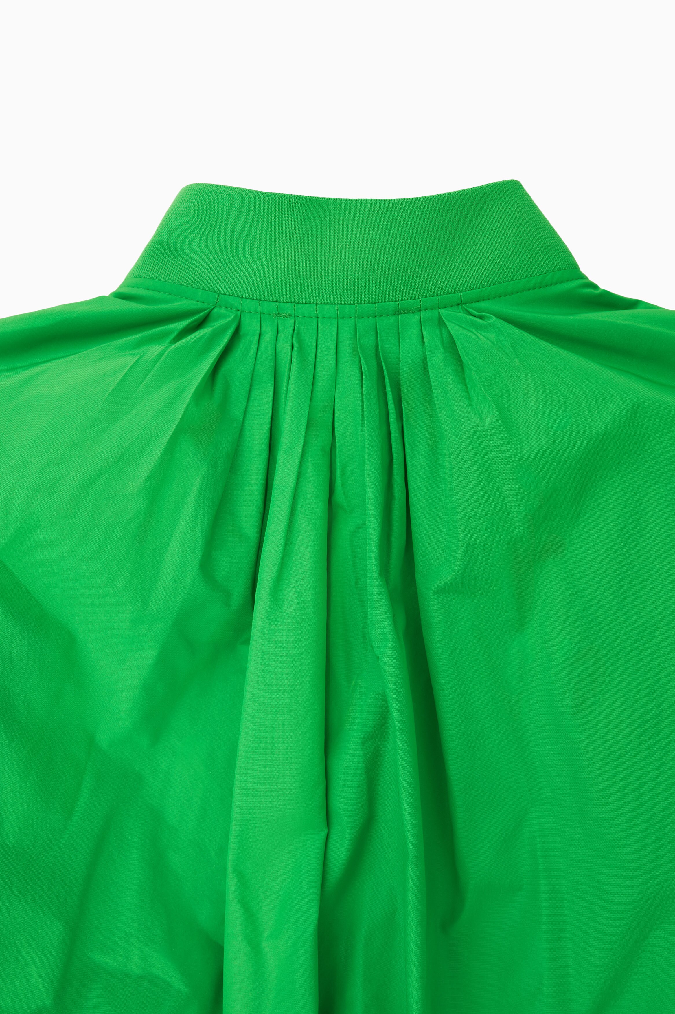 VOLUMINOUS CROPPED BOMBER JACKET - BRIGHT GREEN | COS