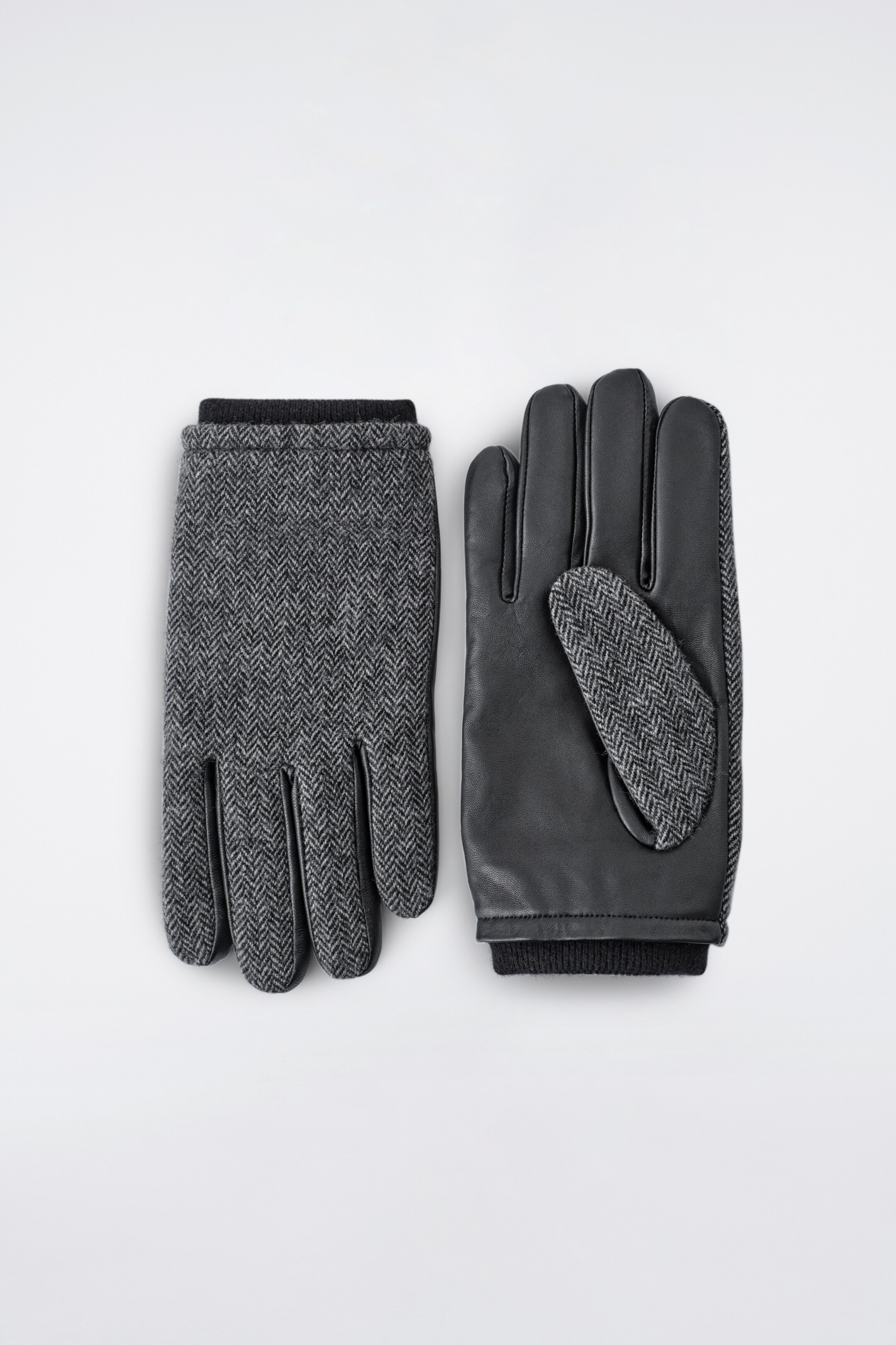 Vezi imaginea mai mare: CASHMERE-LINED LEATHER GLOVES - GREY / HERRINGBONE - BĂRBAŢI | H&M RO 2