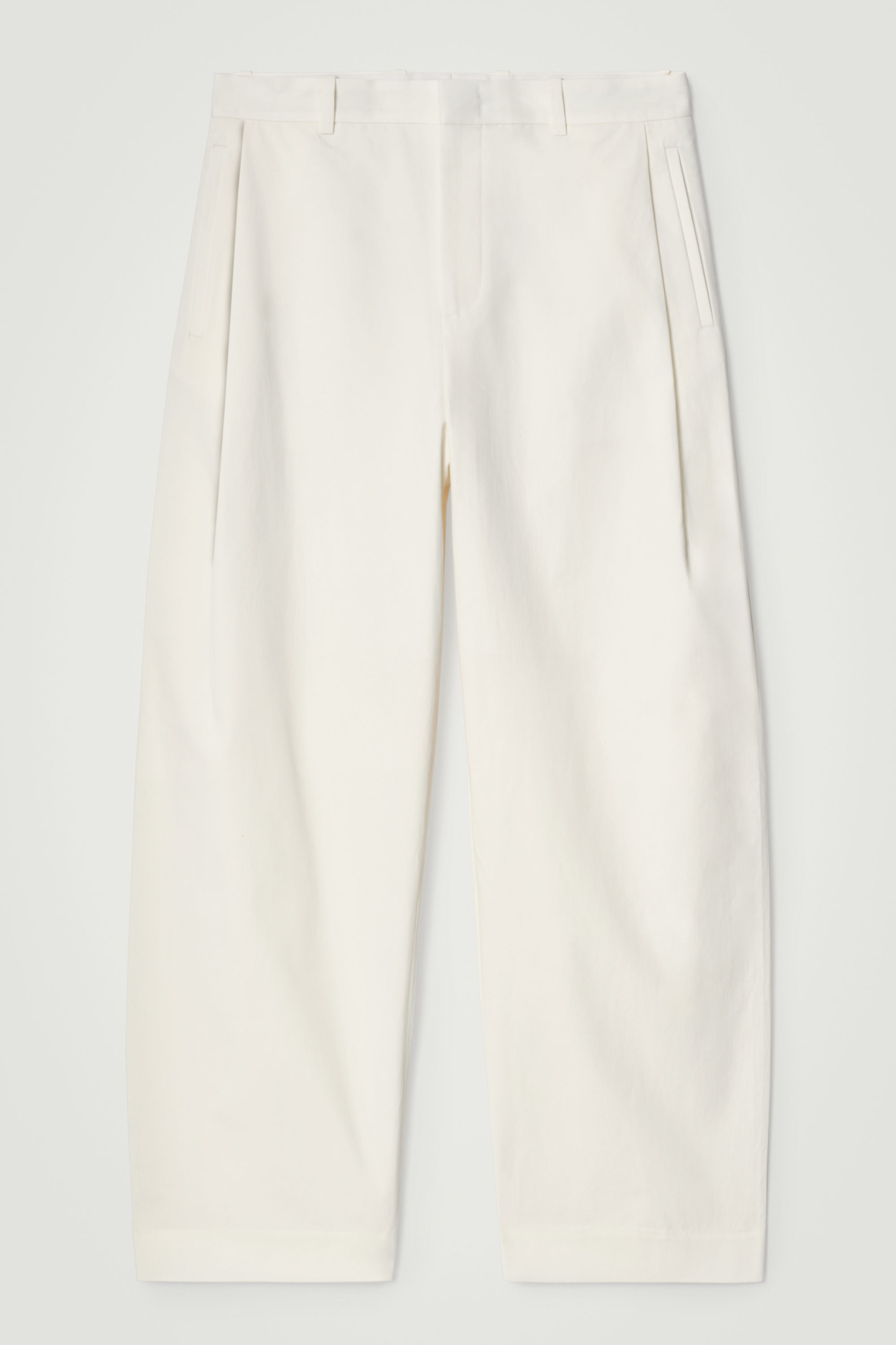 PLEATED COTTON WIDE-LEG PANTS - ECRU | COS