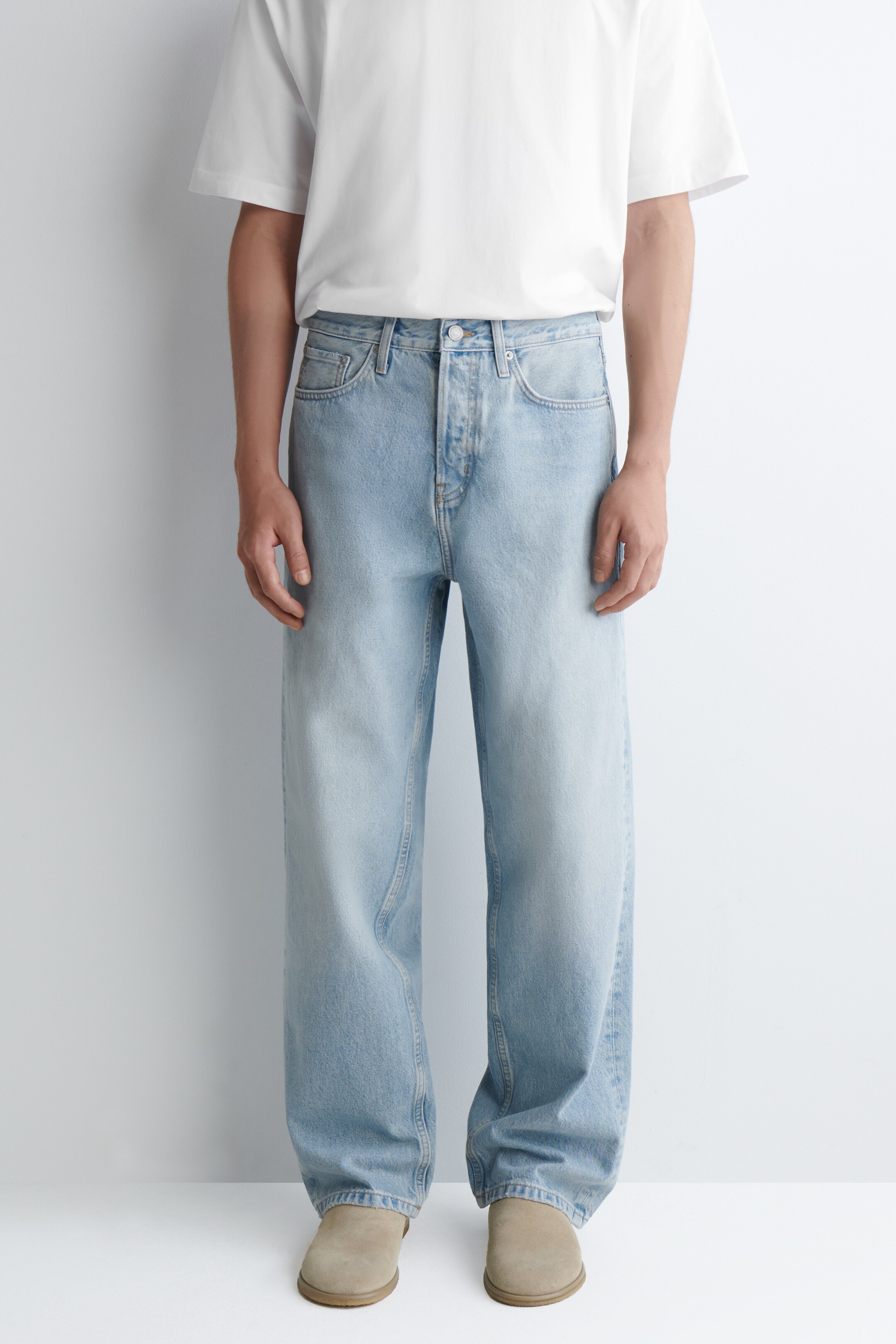 Zobrazit větší obrázek: DŽÍNY RIDER S PŘÍMÝM STŘIHEM - SVĚTLE MODRÁ - MUŽI | H&M CZ 5