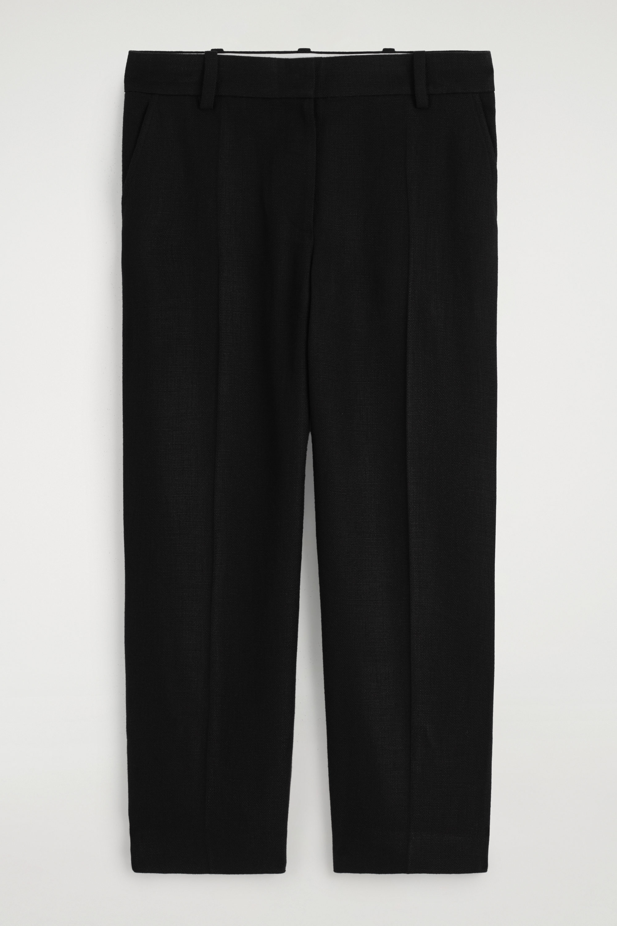 THE SILK-BLEND TROUSERS - BLACK | COS