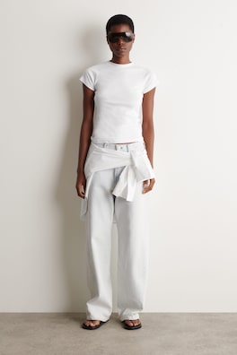 SLIM COTTON RAGLAN T-SHIRT — WHITE 2