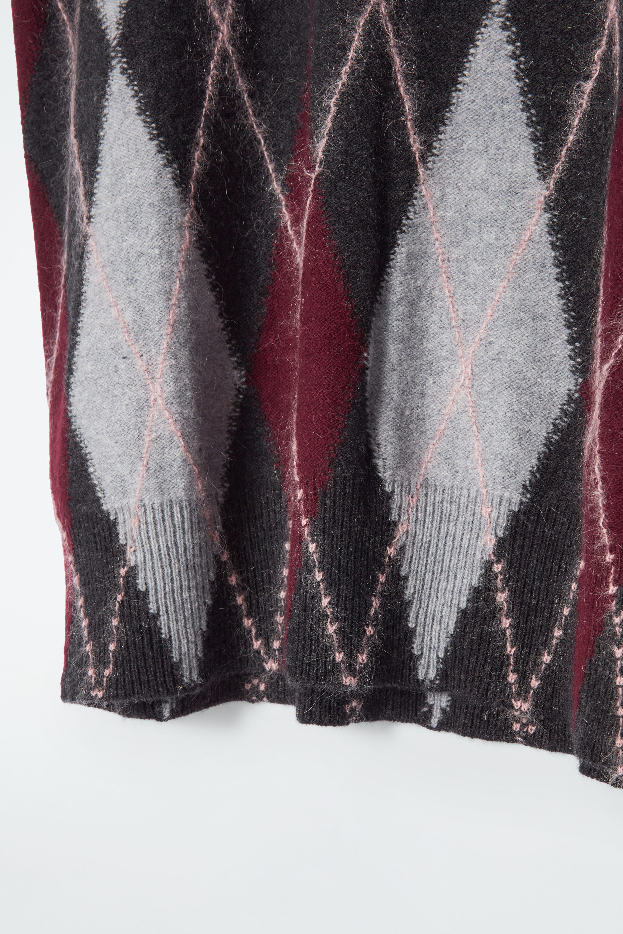 ARGYLE WOOL VEST - GREY / ARGYLE | COS
