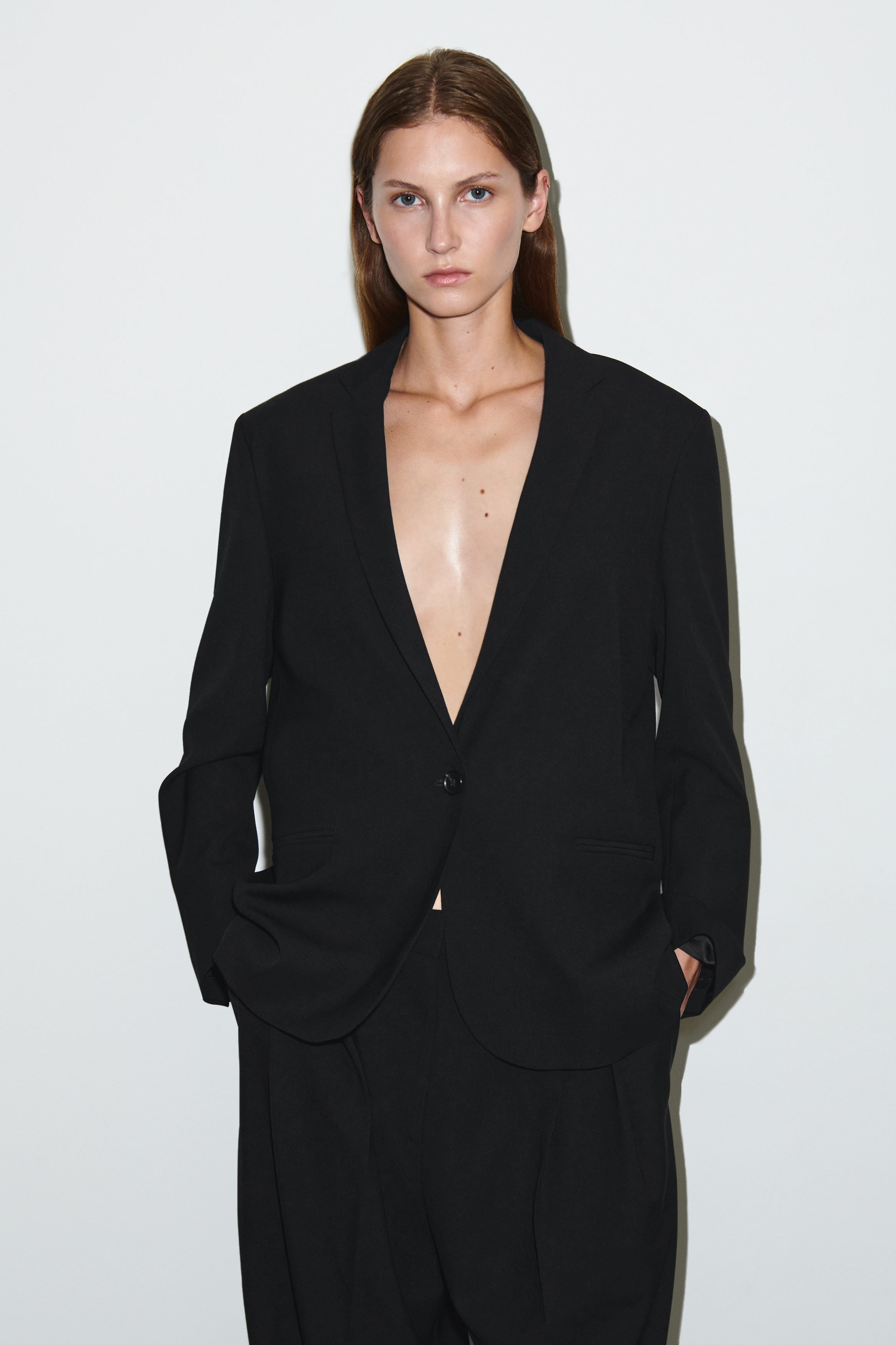 WOOL-BLEND BLAZER - BLACK | COS US