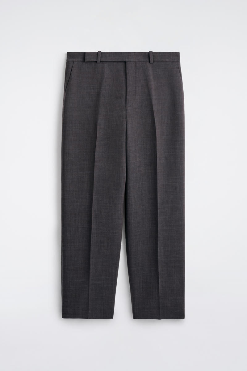 Cos Wool-blend Straight-leg Pants In Gray
