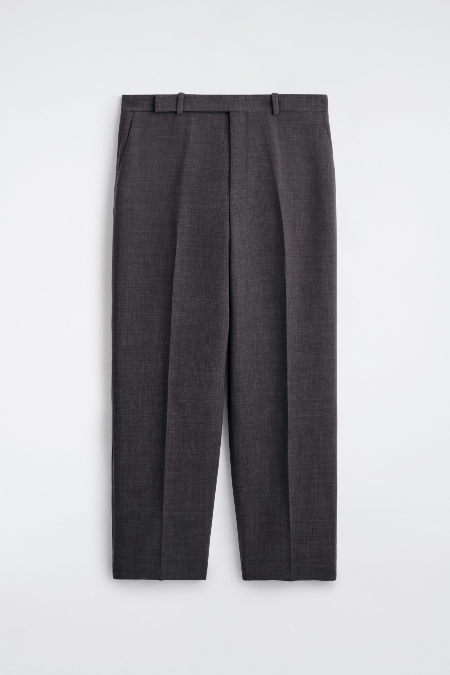 WOOL-BLEND STRAIGHT-LEG TROUSERS