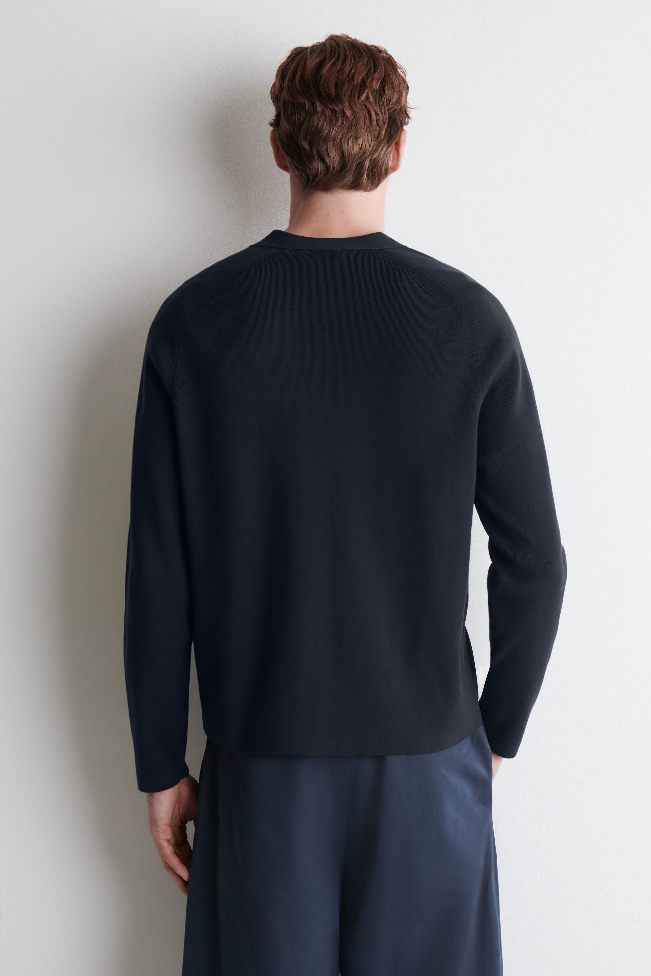 NYLON-PANELLED KNITTED CARDIGAN
