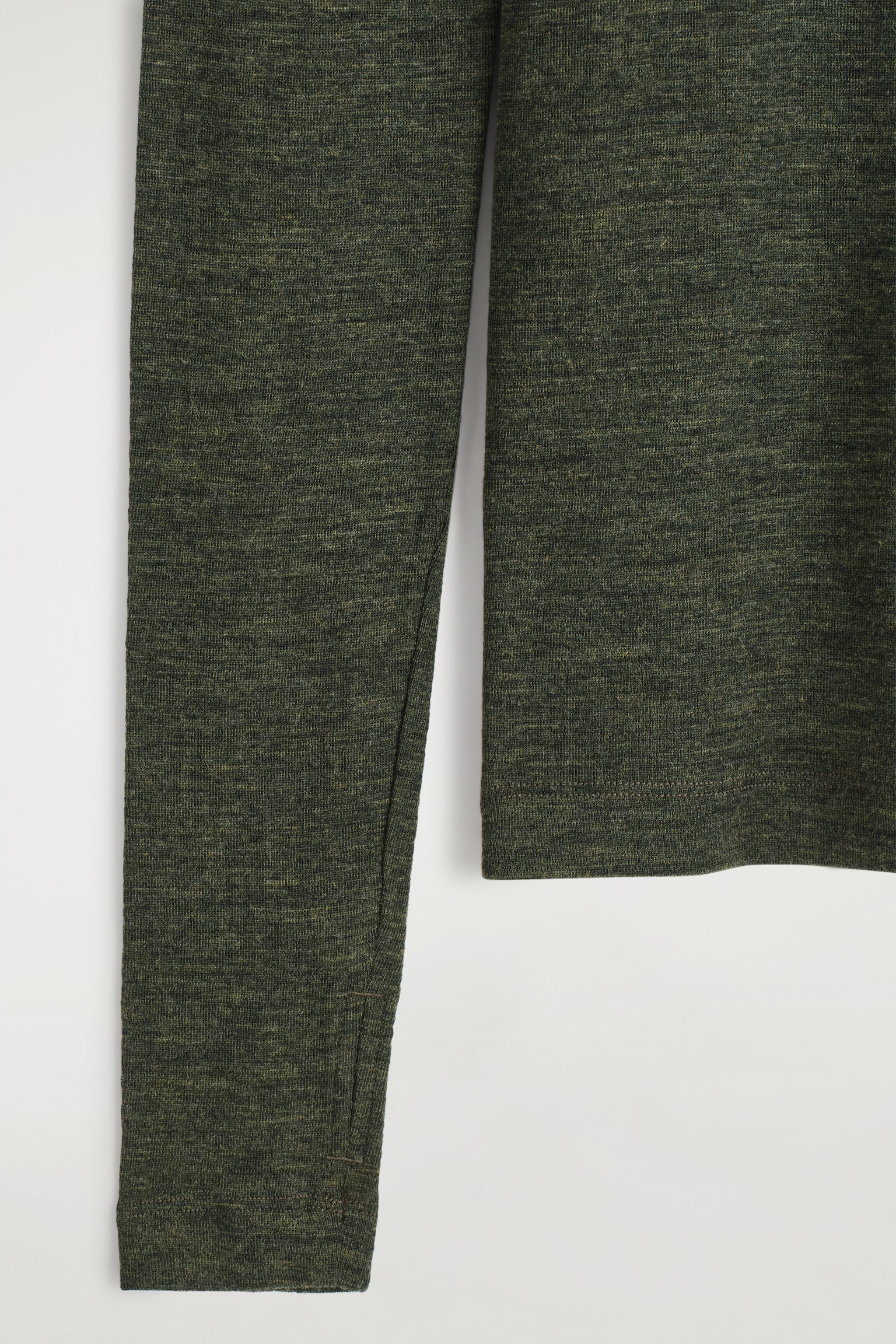 HAUT À COL MONTANT EN LAINE MÉRINOS - VERT FONCÉ CHINÉ/BRUN FONCÉ/BEIGE CLAIR CHINÉ/NAVY - 3