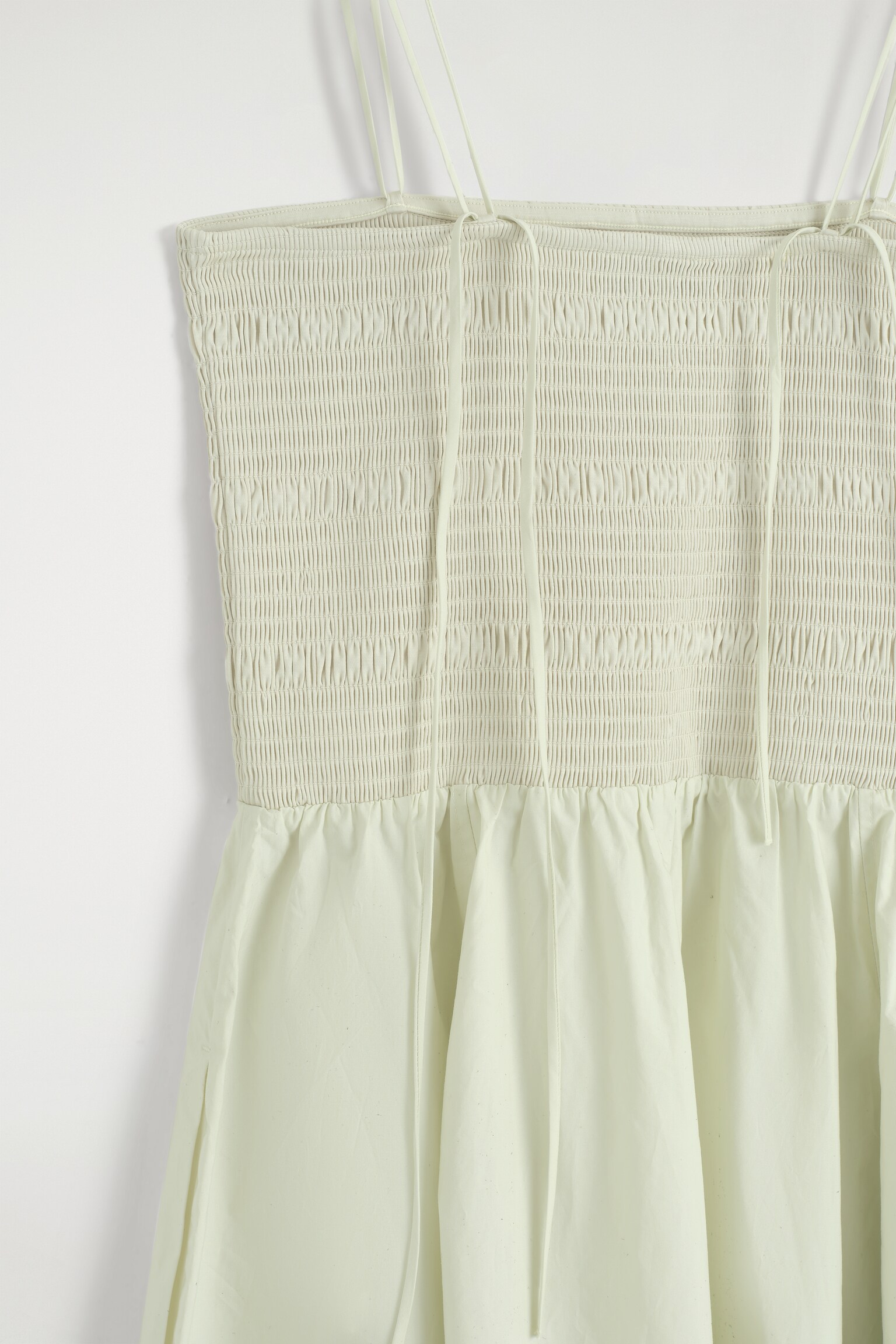 ROBE MIDI SMOCKÉE - VERT CLAIR/ROSE/BLEU MARINE - 4