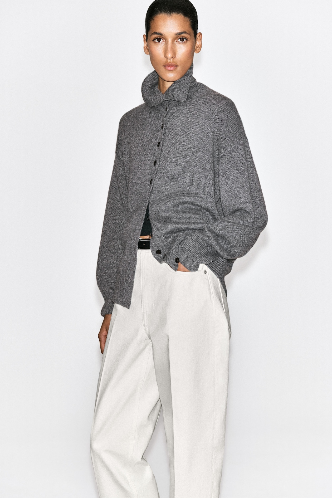 UMBRA TAPERED JEANS — WHITE