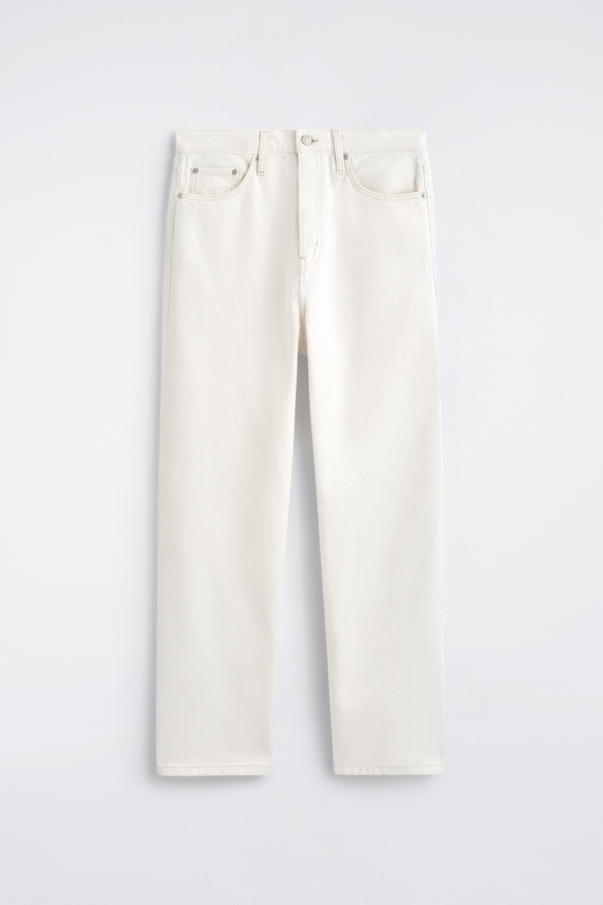 Rider Relaxed-Fit Straight-Leg Jeans - Off-White