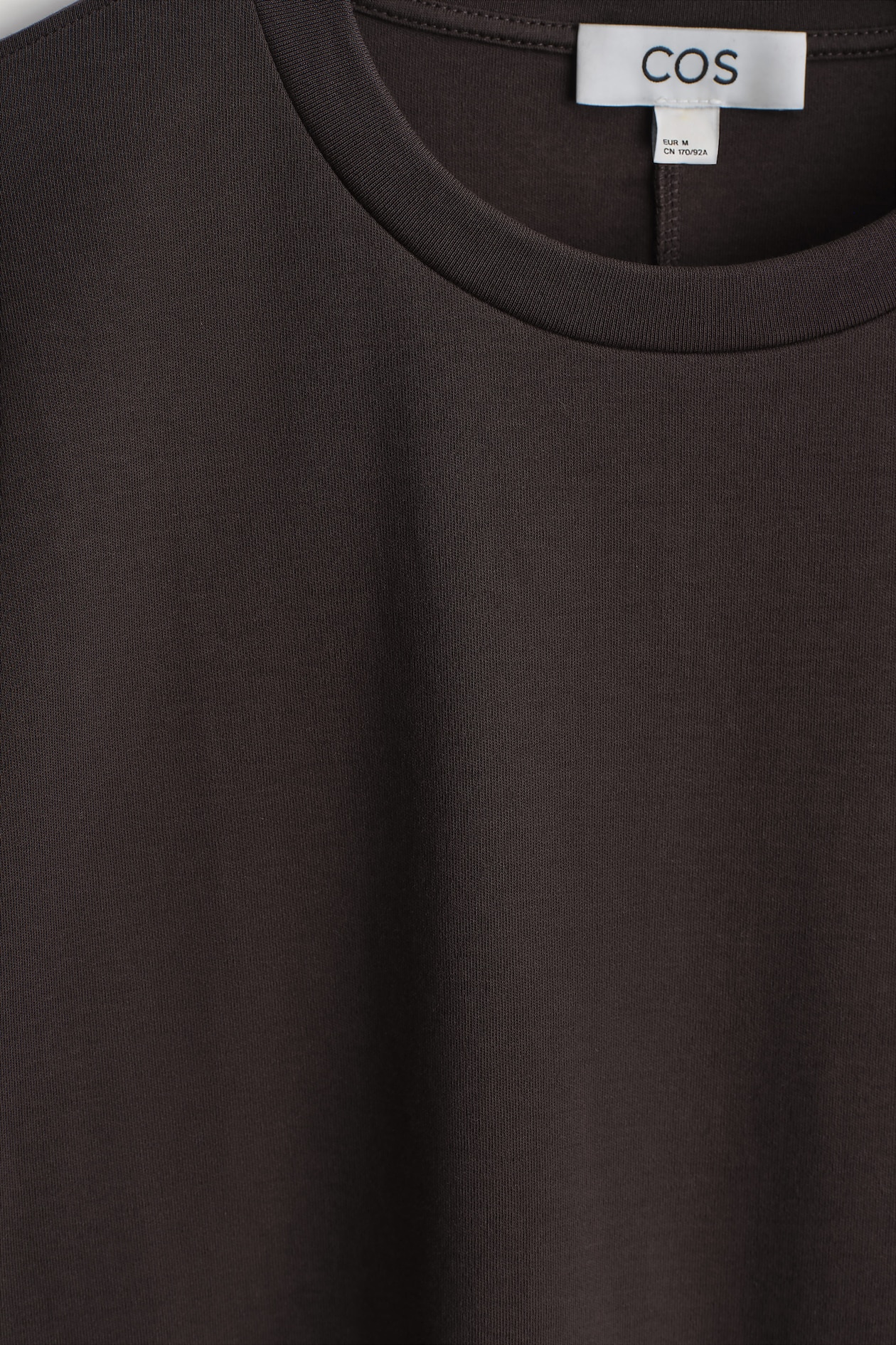 OVERSIZED BOXY COTTON T-SHIRT — DARK BROWN