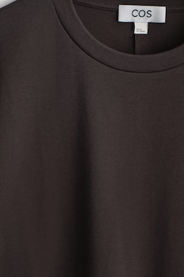 OVERSIZED BOXY COTTON T-SHIRT — DARK BROWN 5
