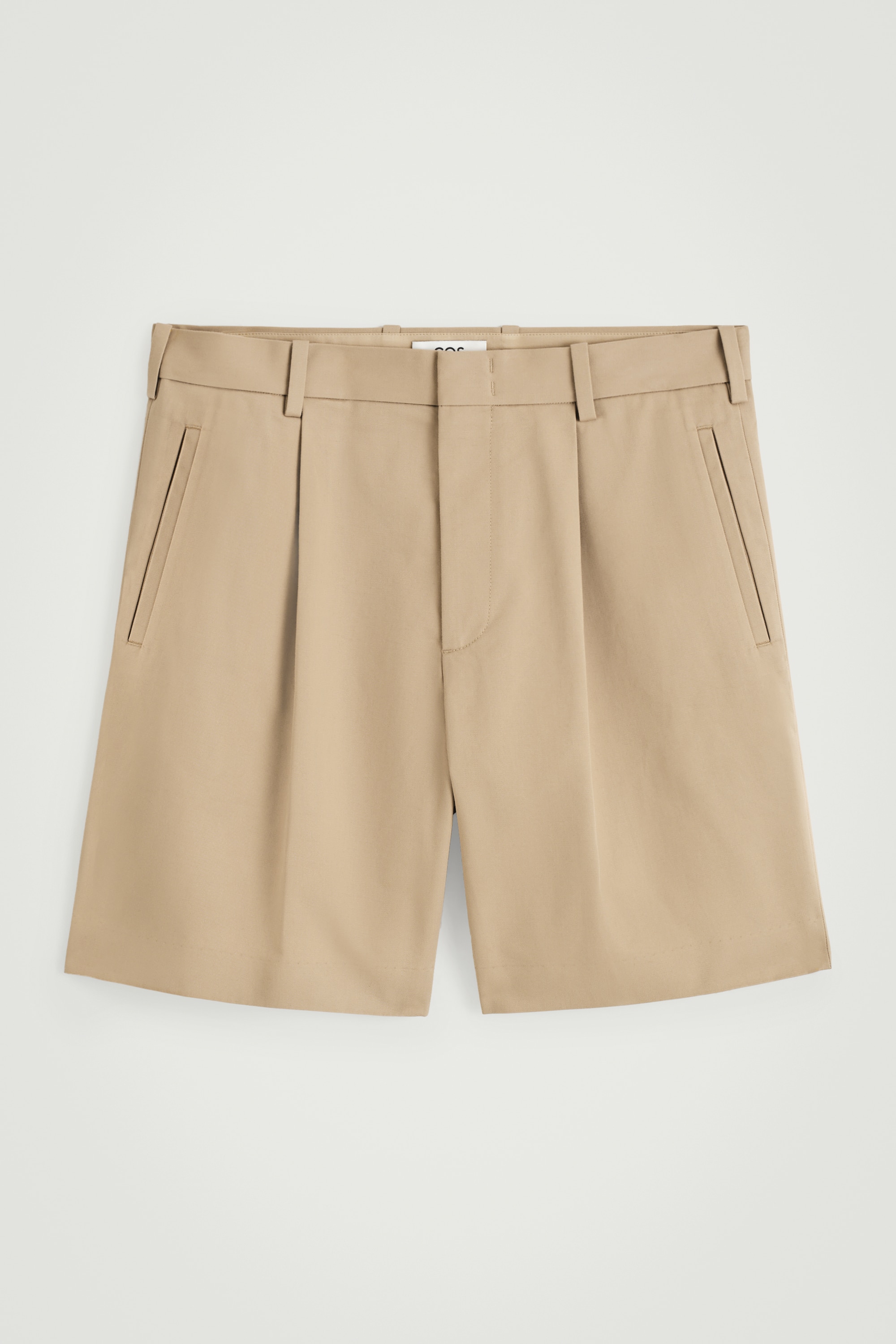 PANTALÓN CHINO CORTO - BEIGE/NEGRO
