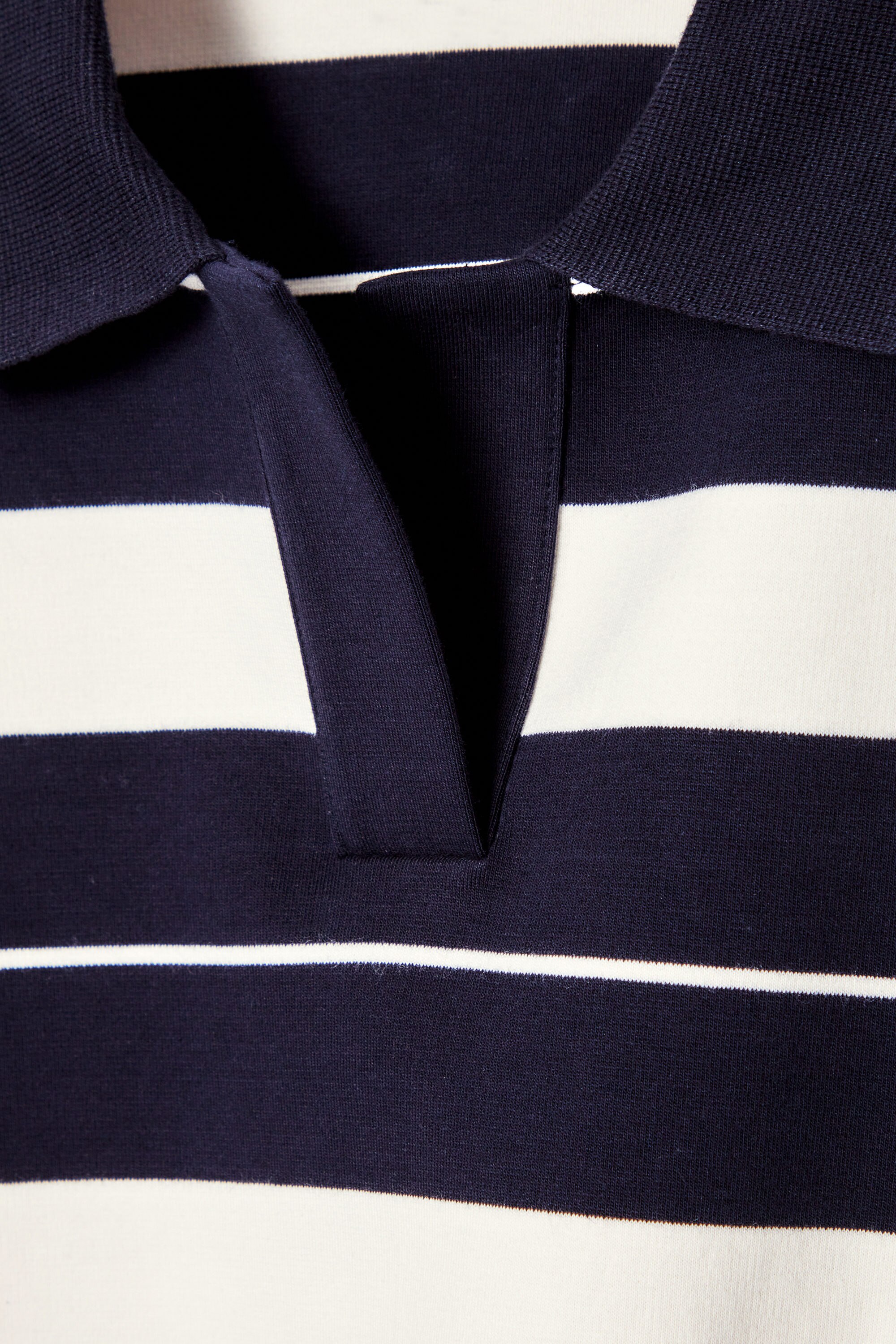 STRIPED JERSEY RUGBY SHIRT - NAVY / STRIPED | COS US