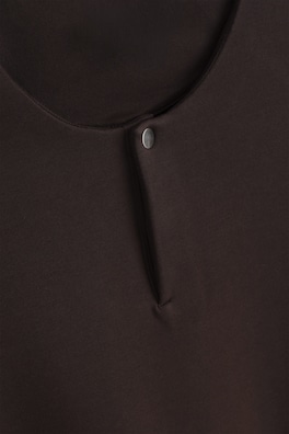 RELAXED SCUBA HENLEY TOP — DARK BROWN 6