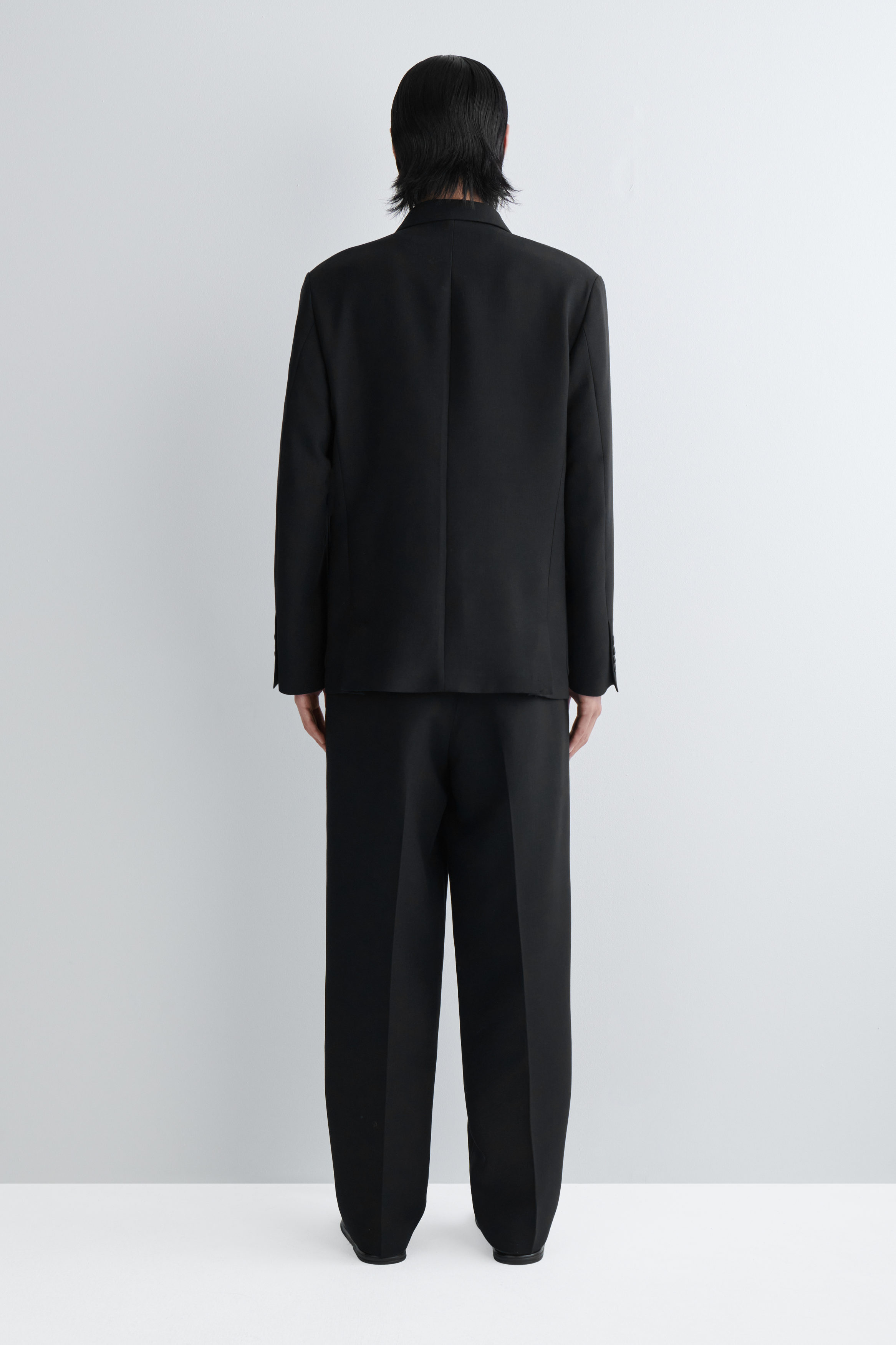 UNSTRUCTURED WOOL-BLEND BLAZER - BLACK | COS US