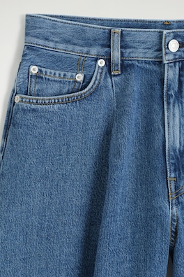 WIDE-LEG DENIM SHORTS — BLUE 5