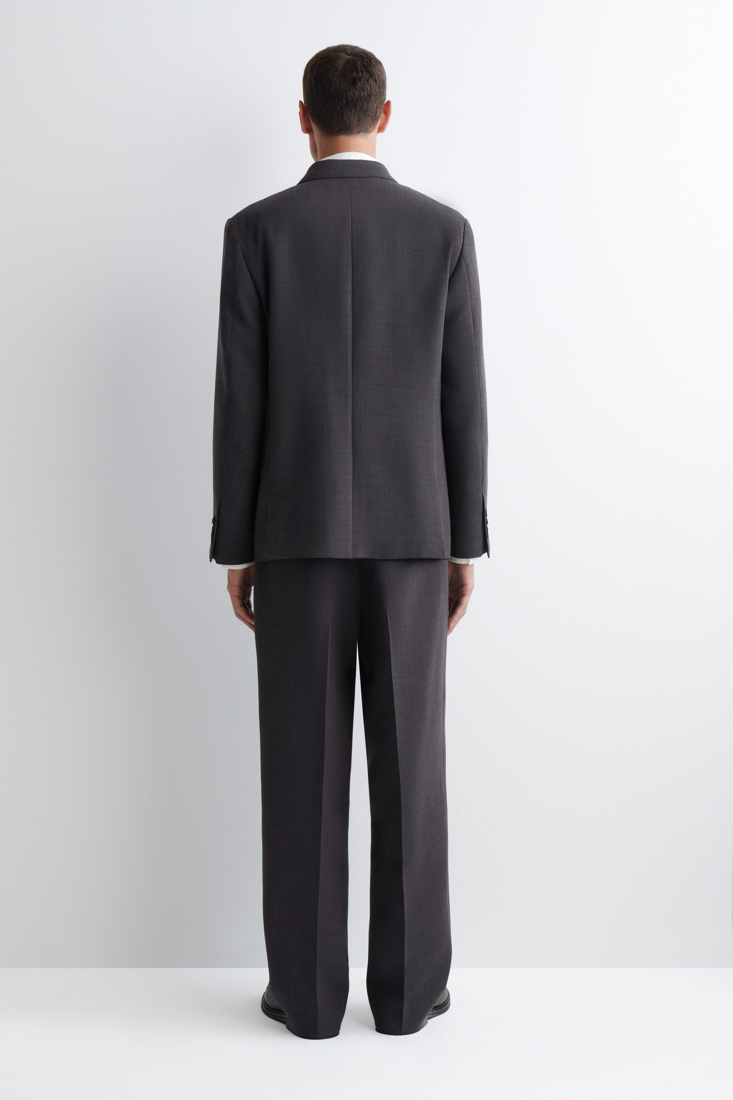 UNSTRUCTURED WOOL-BLEND BLAZER - DARK BROWN | COS US