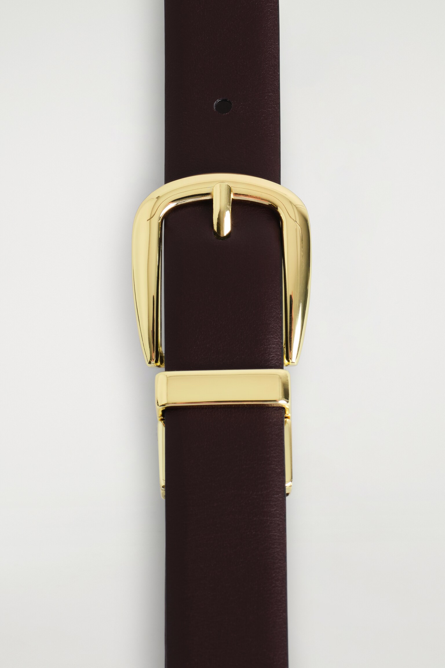 CEINTURE RÉVERSIBLE EN CUIR - MARRON / BORDEAUX - 3