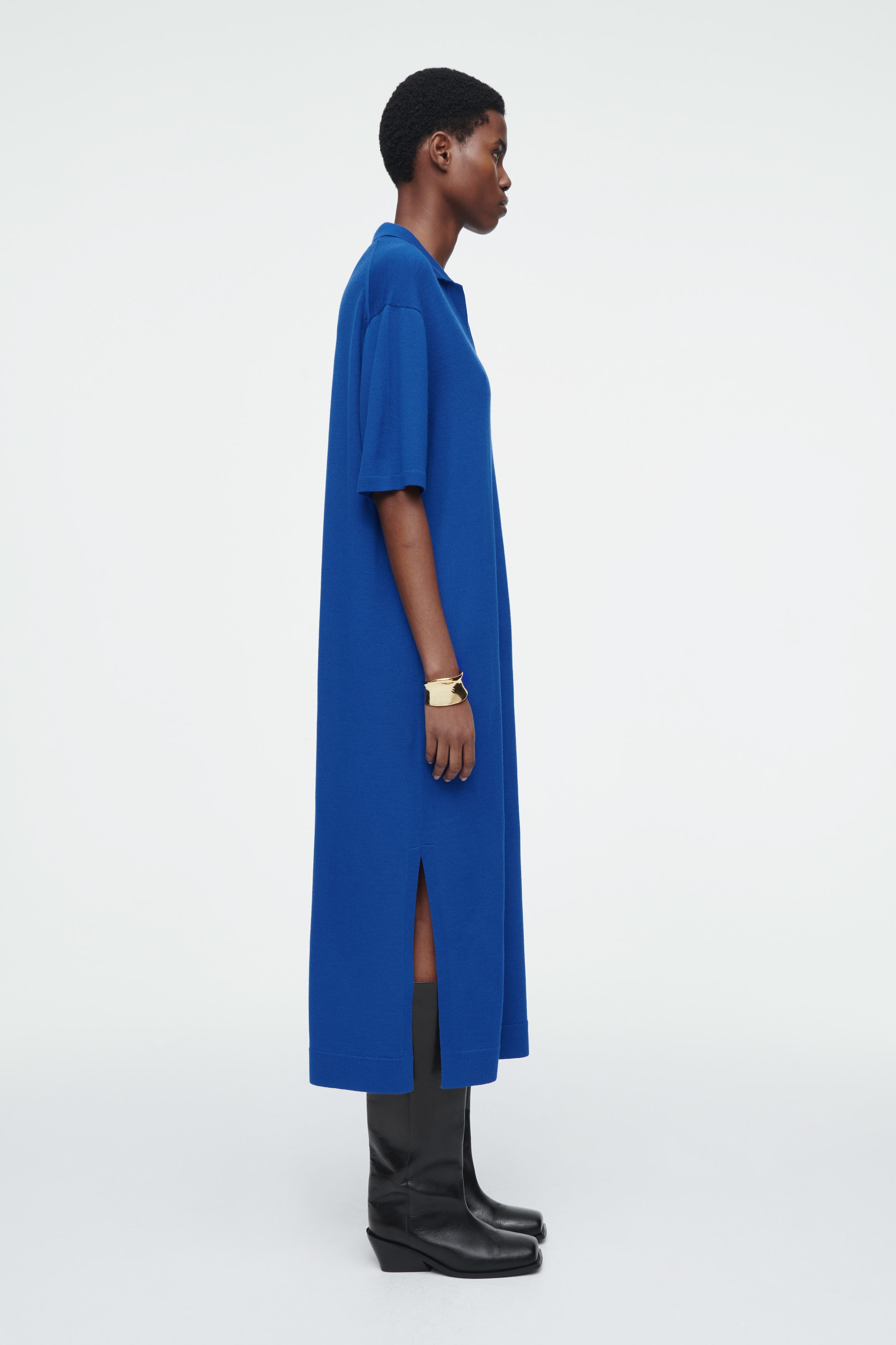 MERINO WOOL POLO DRESS