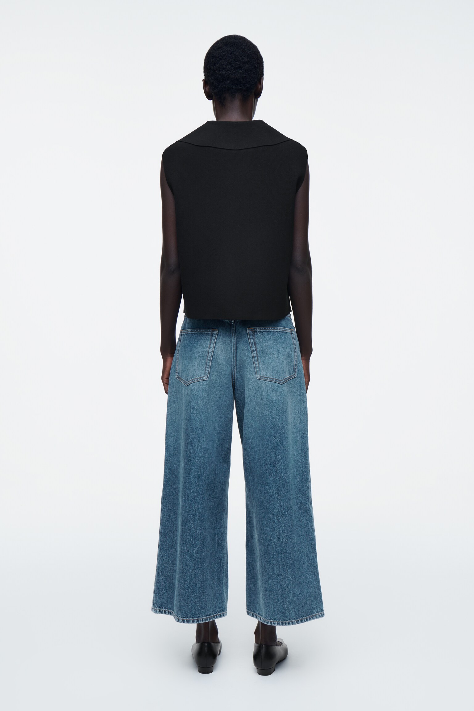 JUPE-CULOTTE EN JEAN - BLEU/GRÈGE - 4