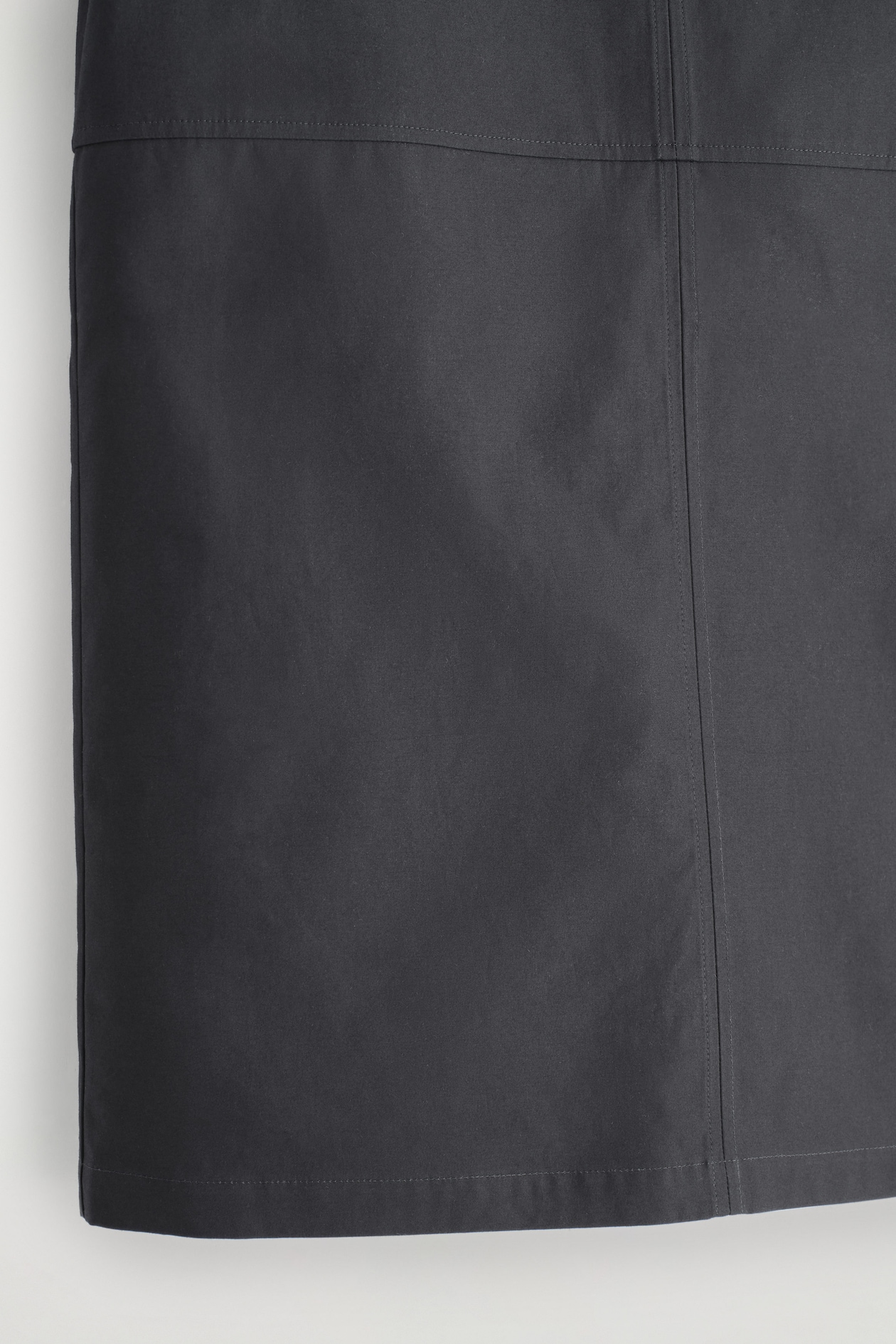 COTTON PENCIL SKIRT — GREY