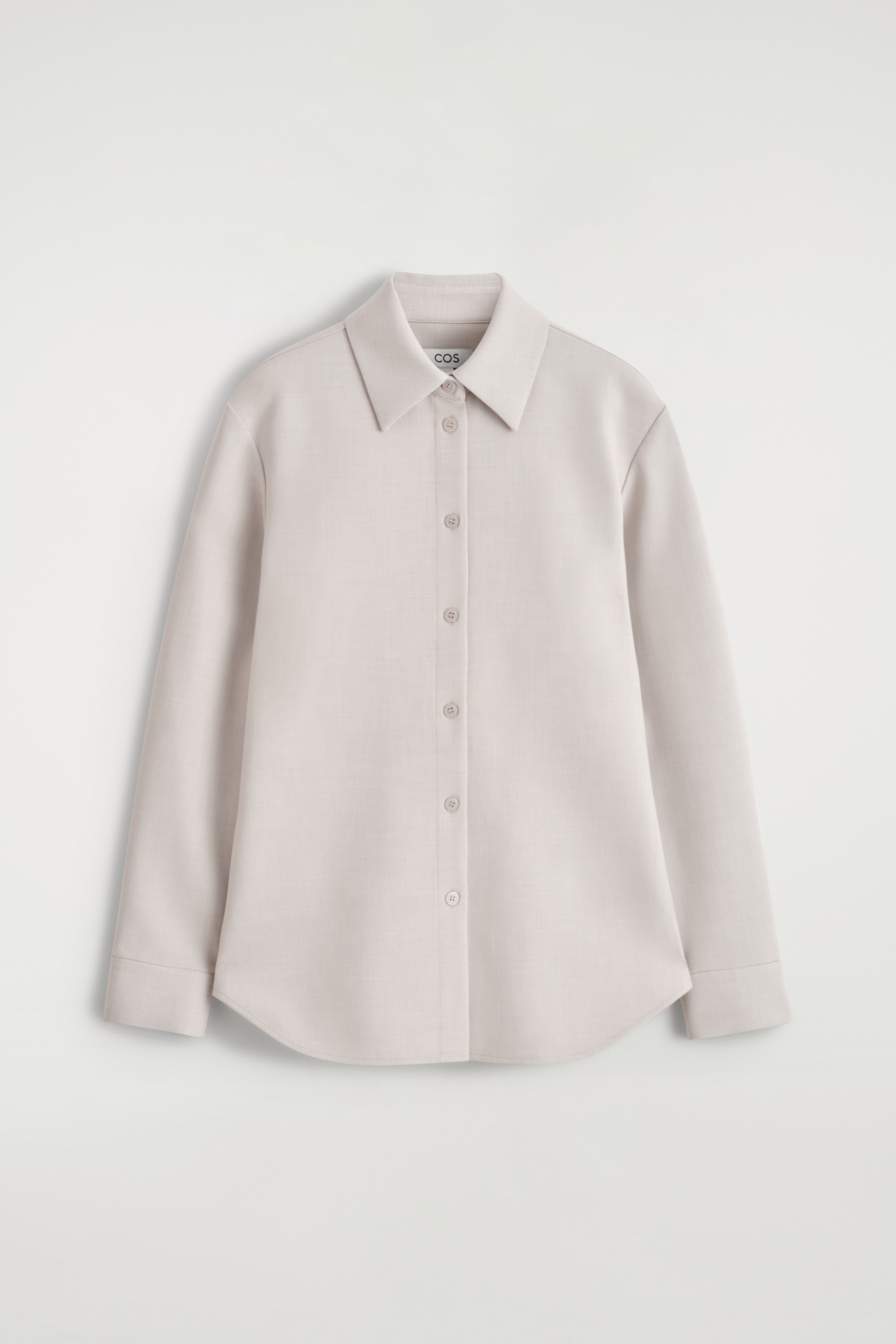 SLIM SCULPTED SHIRT - LIGHT GREY