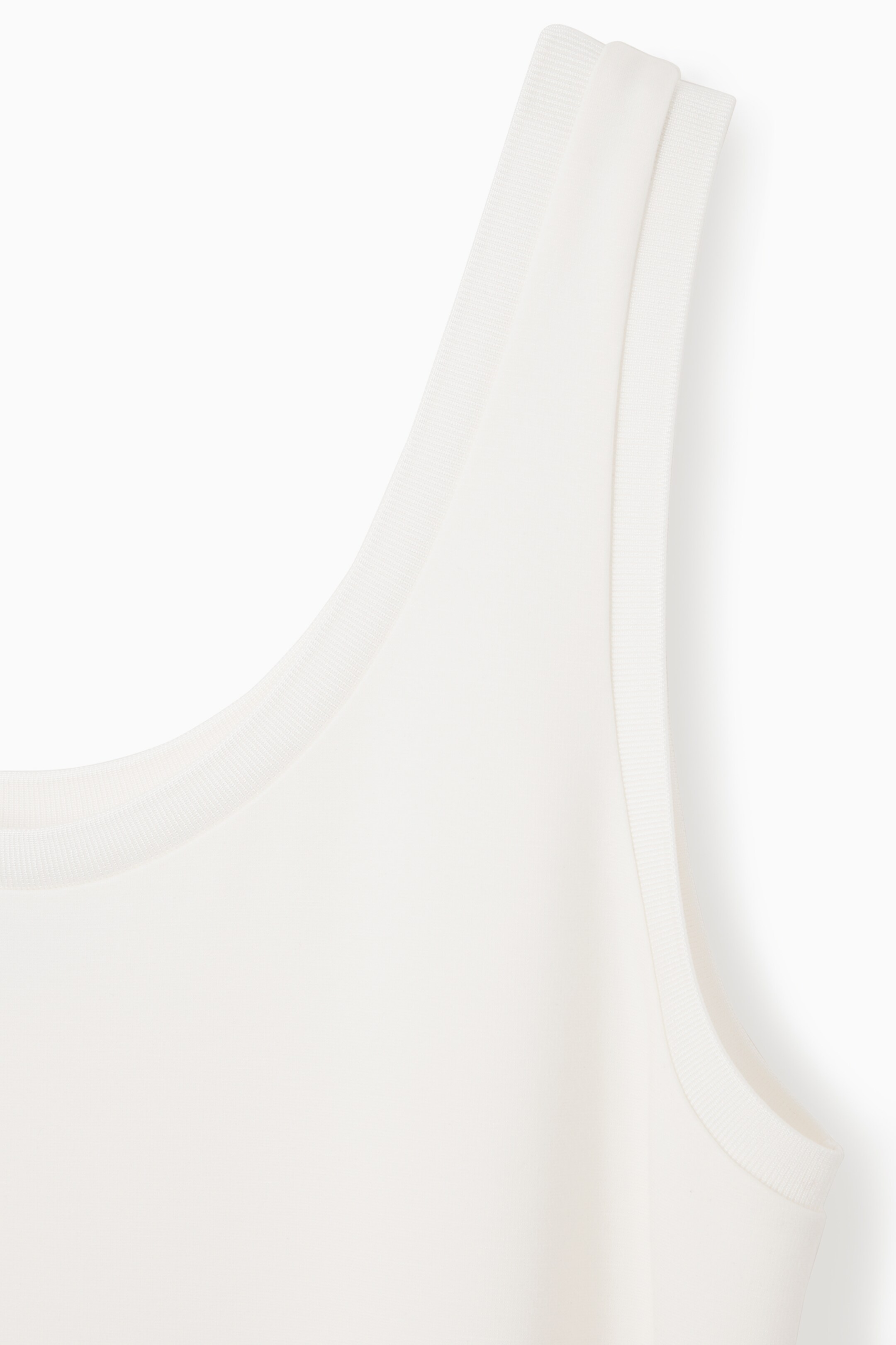 View larger image: SCOOP-NECK JERSEY MIDI DRESS - WHITE - Ladies | H&M GB 2