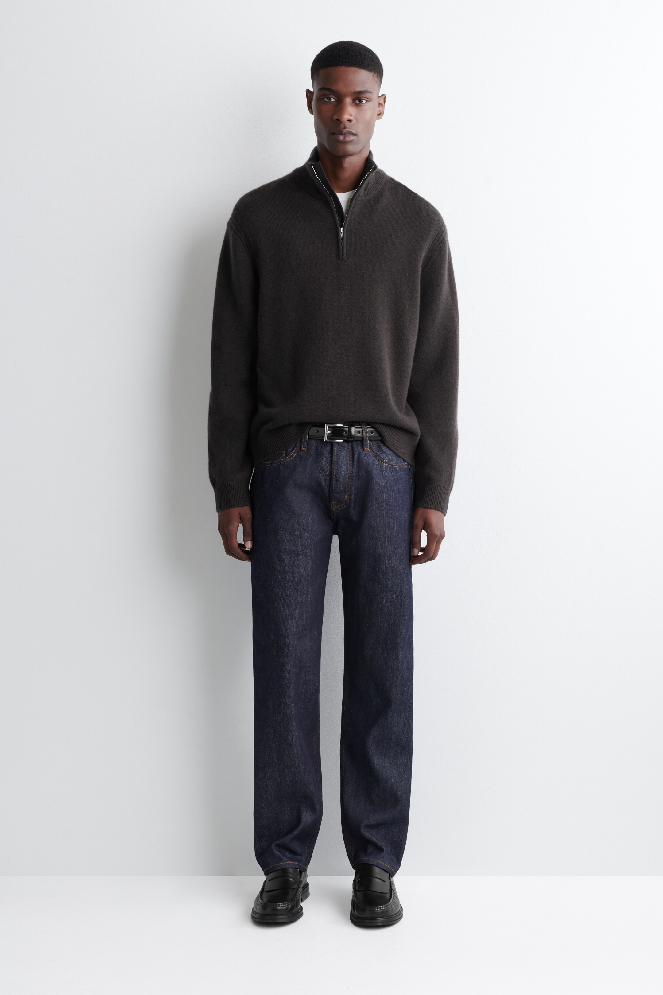 Agrandir l'image: PULL ZIPPÉ EN CACHEMIRE - BRUN FONCÉ - HOMME | H&M BE 2