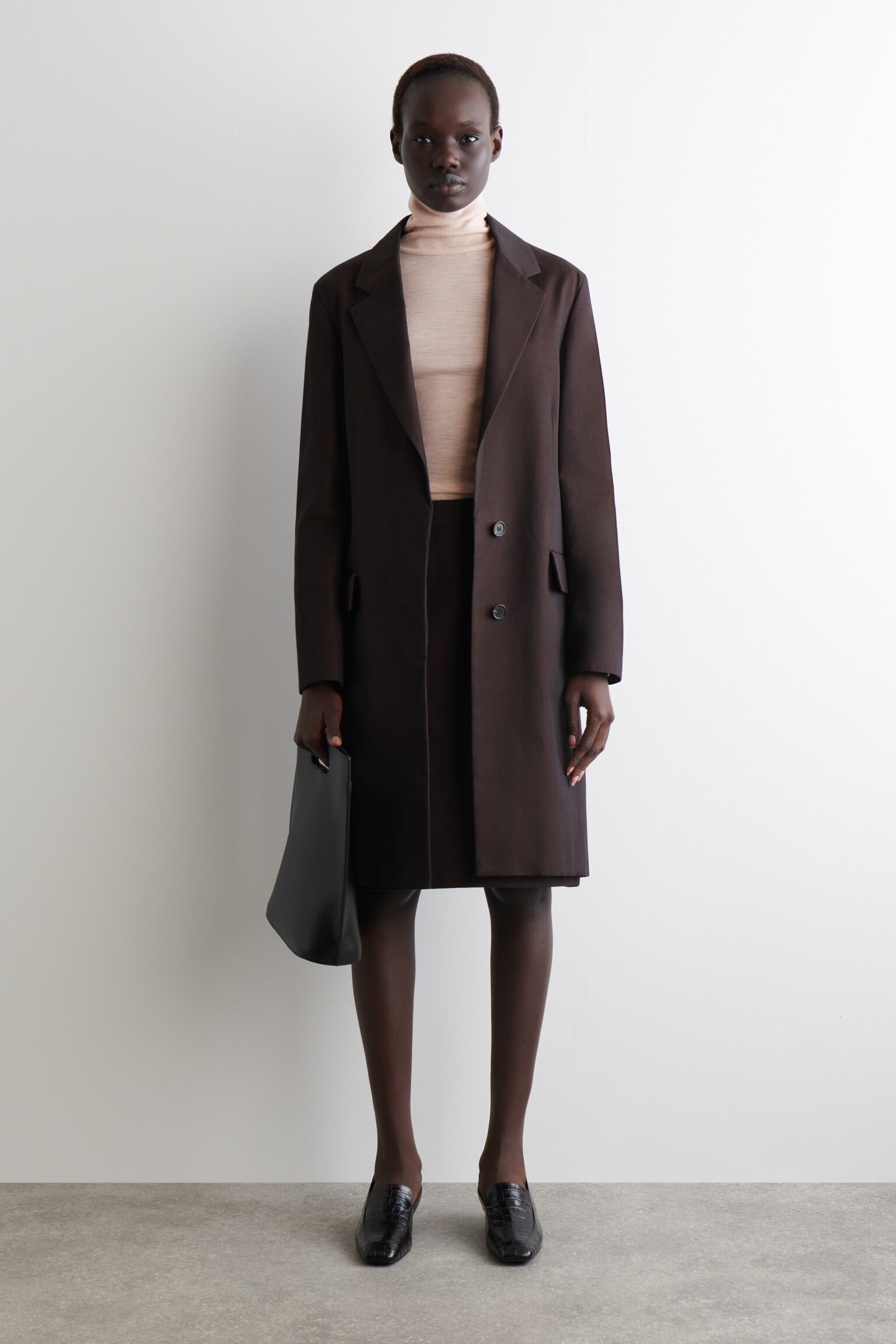 HAUT À COL ROULÉ EN LAINE MÉRINOS - BEIGE CLAIR CHINÉ/BRUN FONCÉ/BRUN / CARREAUX/BORDEAUX CHINÉ/BEIGE / CARREAUX/NAVY/VERT FONCÉ CHINÉ/BLEU / CARREAUX/BLEU CIEL - 5